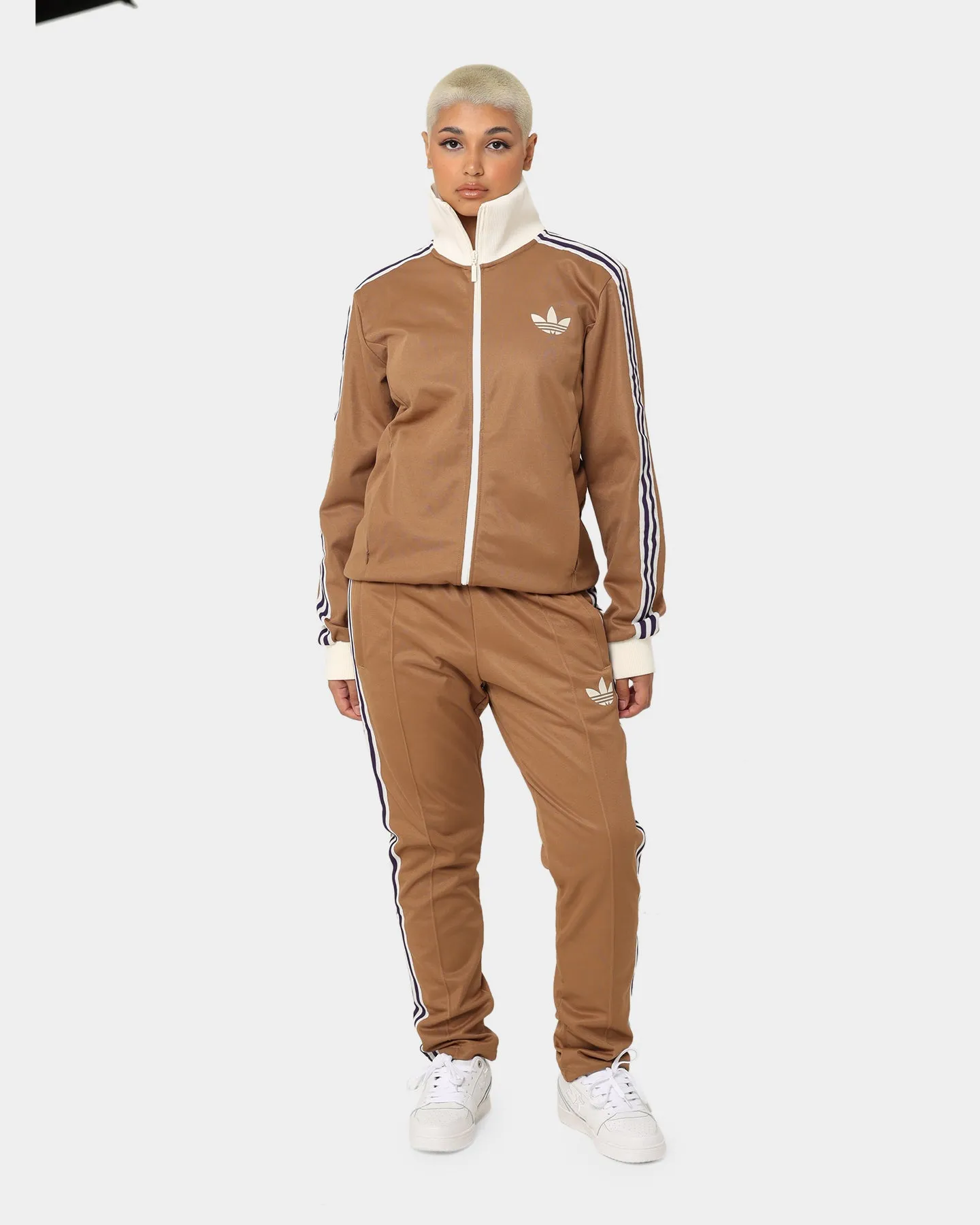 Adidas Adicolor Poly TT Jacket Brown Desert