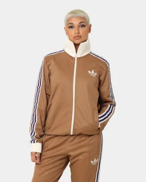 Adidas Adicolor Poly TT Jacket Brown Desert