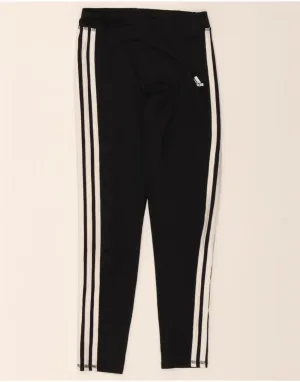 ADIDAS Girls Leggings 13-14 Years Large Black Polyester