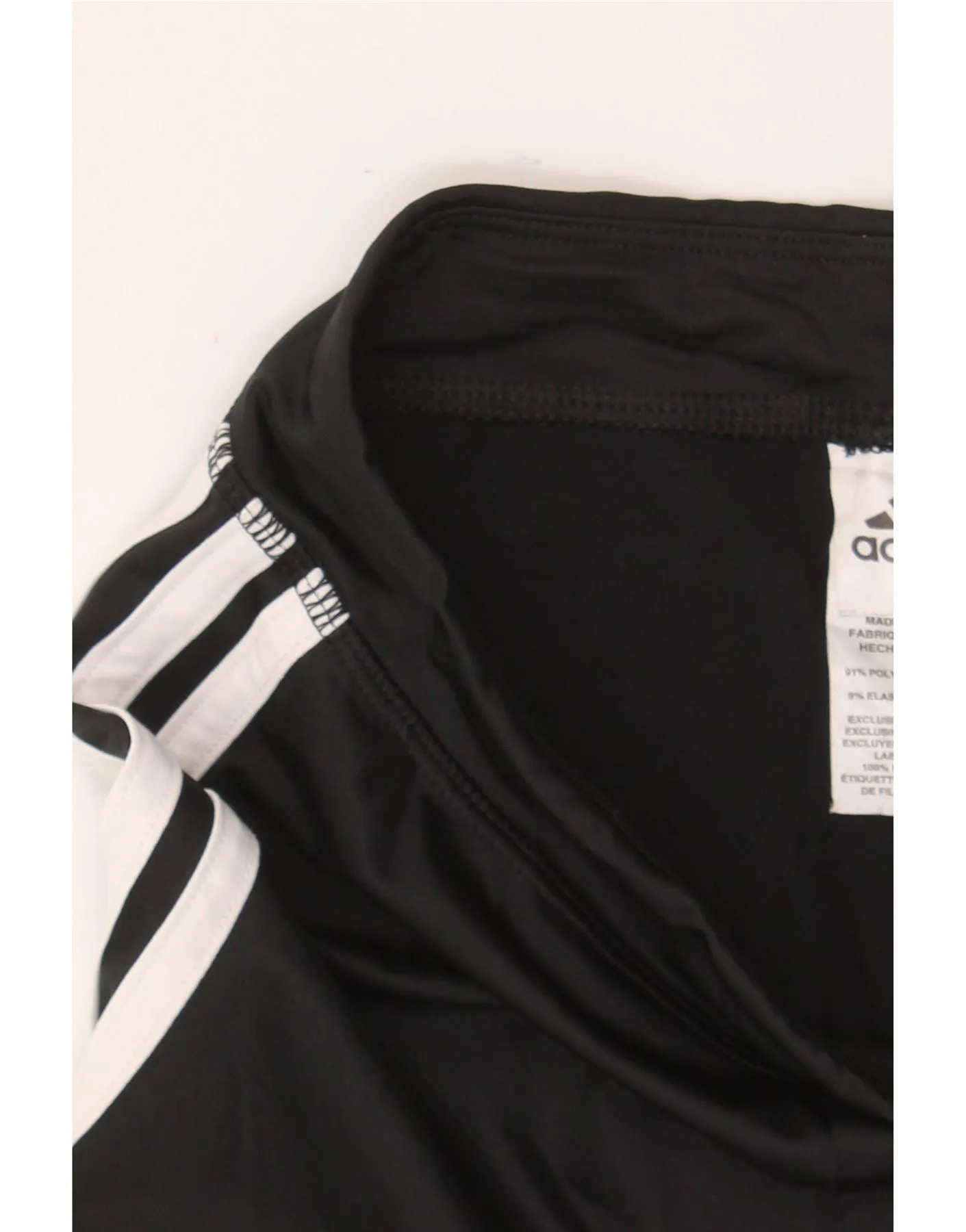 ADIDAS Girls Leggings 13-14 Years Large Black Polyester