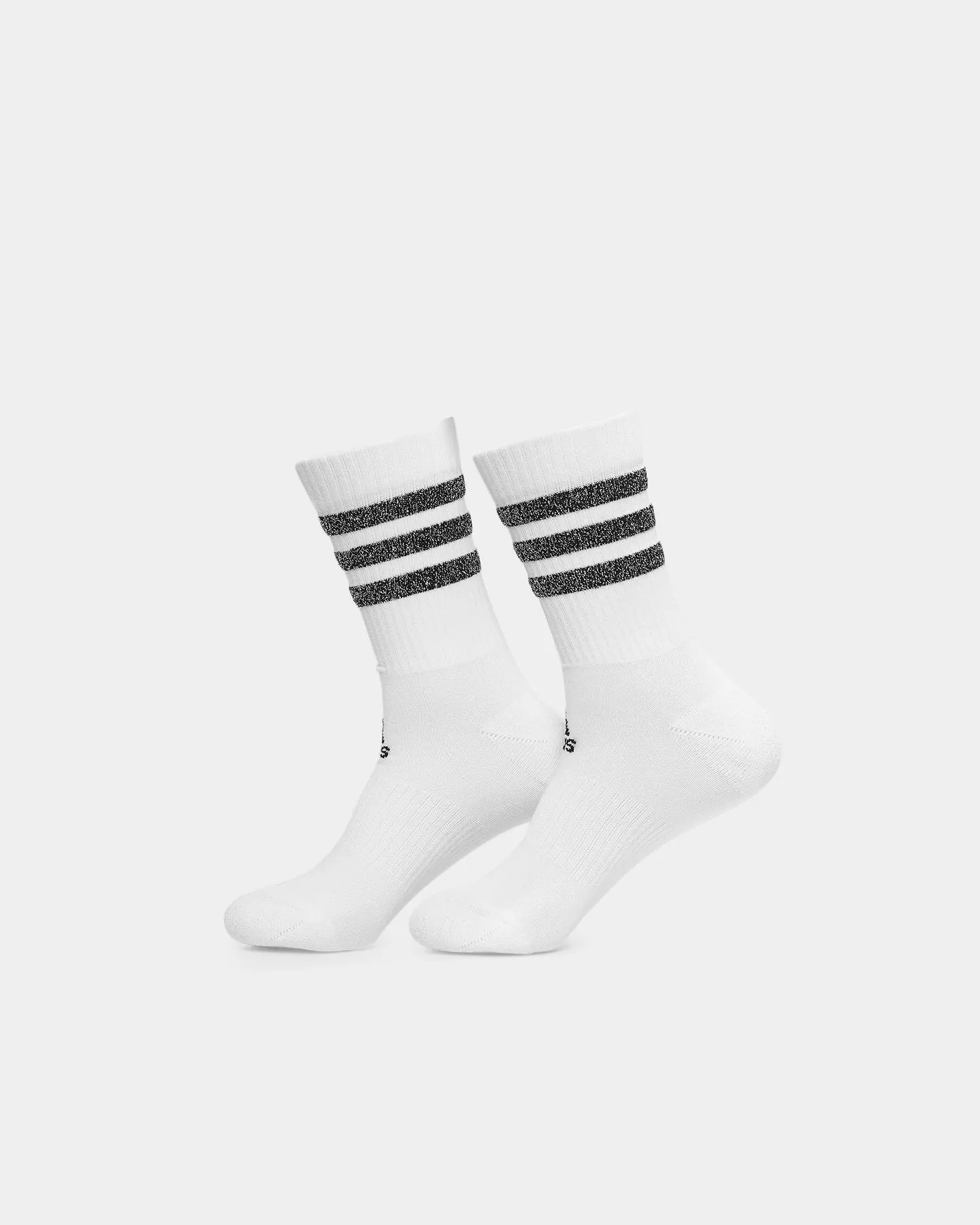 Adidas Glam 3-Stripes Cushioned Crew Sport Socks 3 Pairs Black/White
