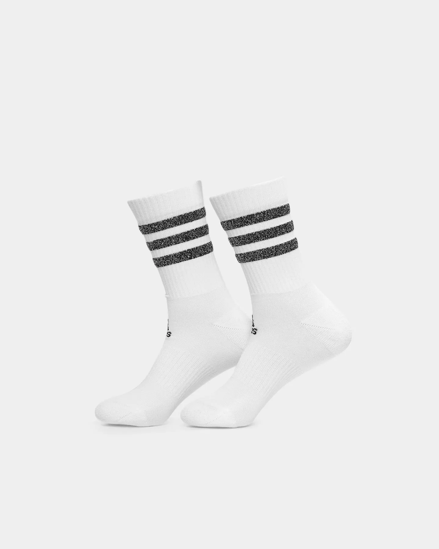 Adidas Glam 3-Stripes Cushioned Crew Sport Socks 3 Pairs Black/White