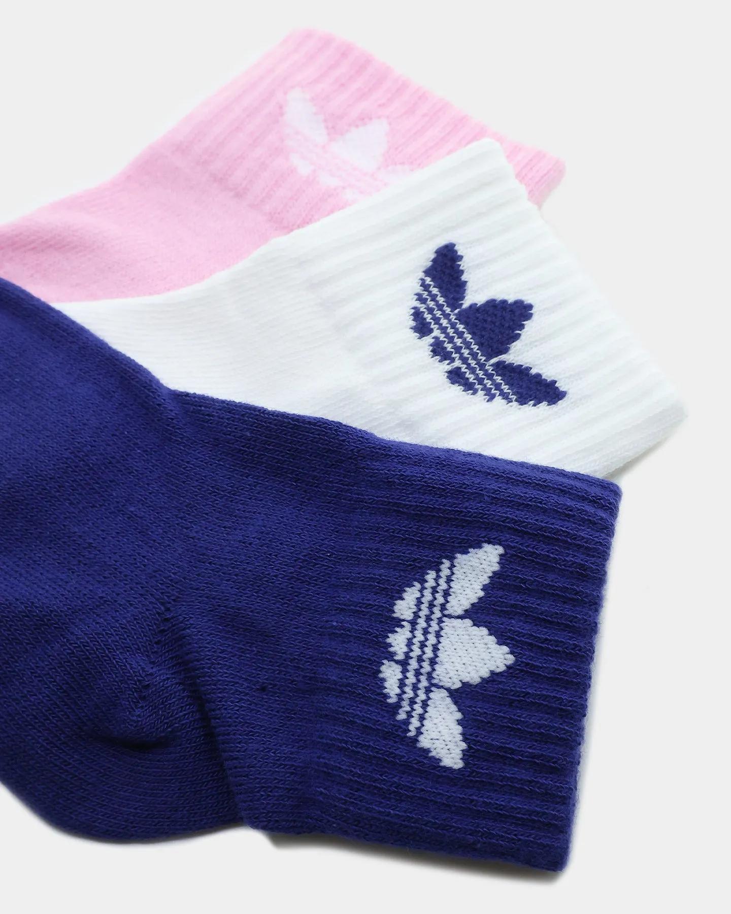 Adidas Kids' Ankle Sock 3 Pack Multi-coloured