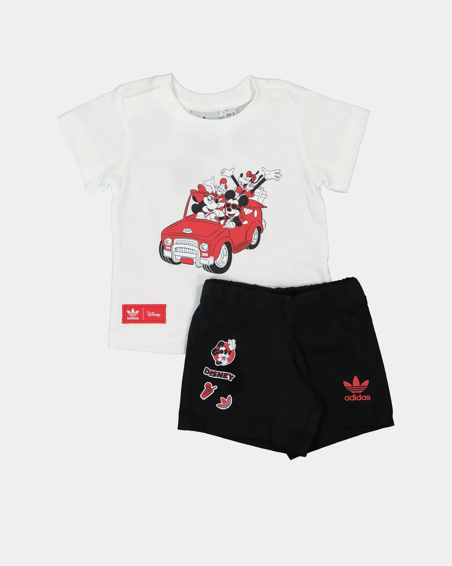Adidas Kids' Disney Mickey And Friends Shorts T-Shirt Set White