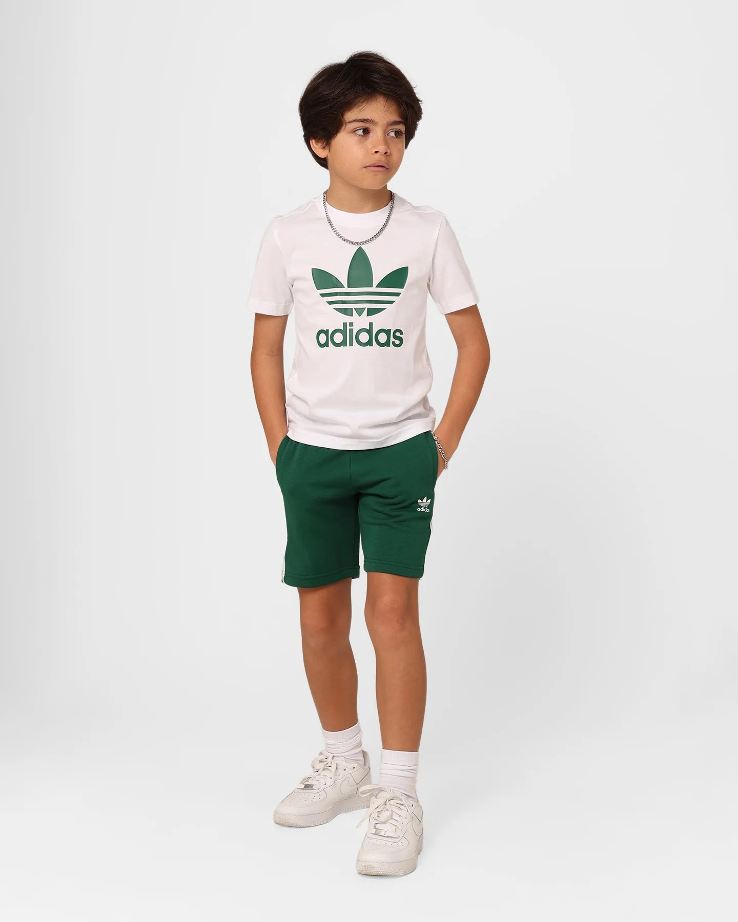 Adidas Kids' Short T-Shirt Set Dark Green