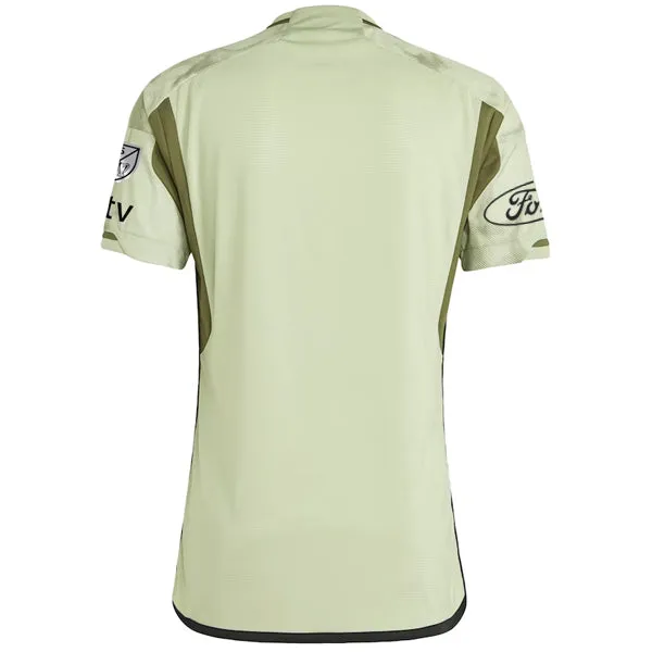 adidas LAFC Authentic Away Jersey 23/24 w/ MLS   Apple   Ford   Childhood Cancer Awareness Patch (Green)