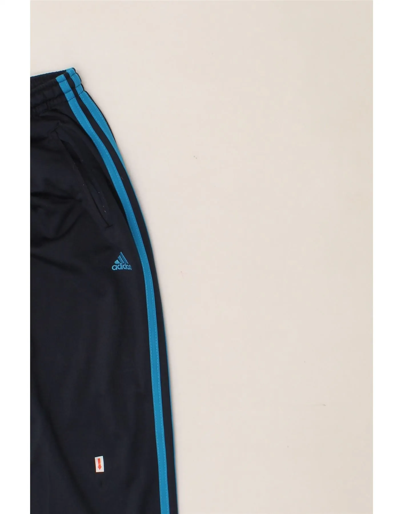ADIDAS Mens Tracksuit Trousers Joggers Large  Navy Blue Polyester