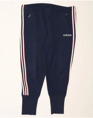 ADIDAS Mens Tracksuit Trousers Joggers XL  Navy Blue Cotton