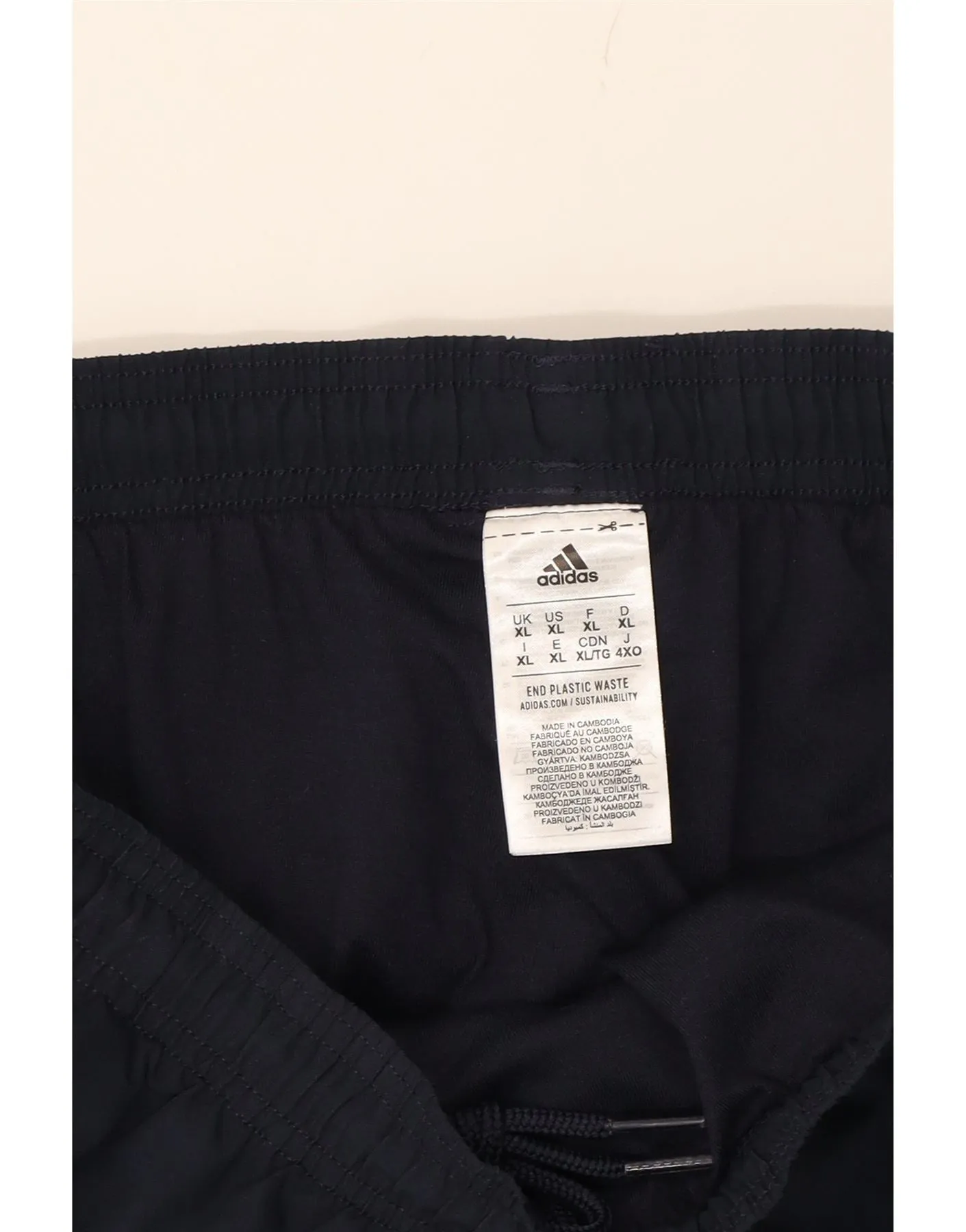 ADIDAS Mens Tracksuit Trousers Joggers XL  Navy Blue Polyester