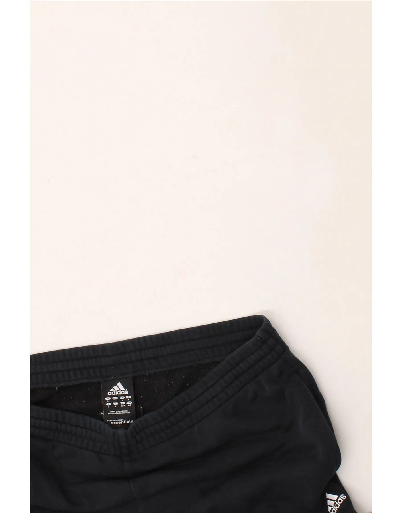 ADIDAS Mens Tracksuit Trousers Large Black Cotton
