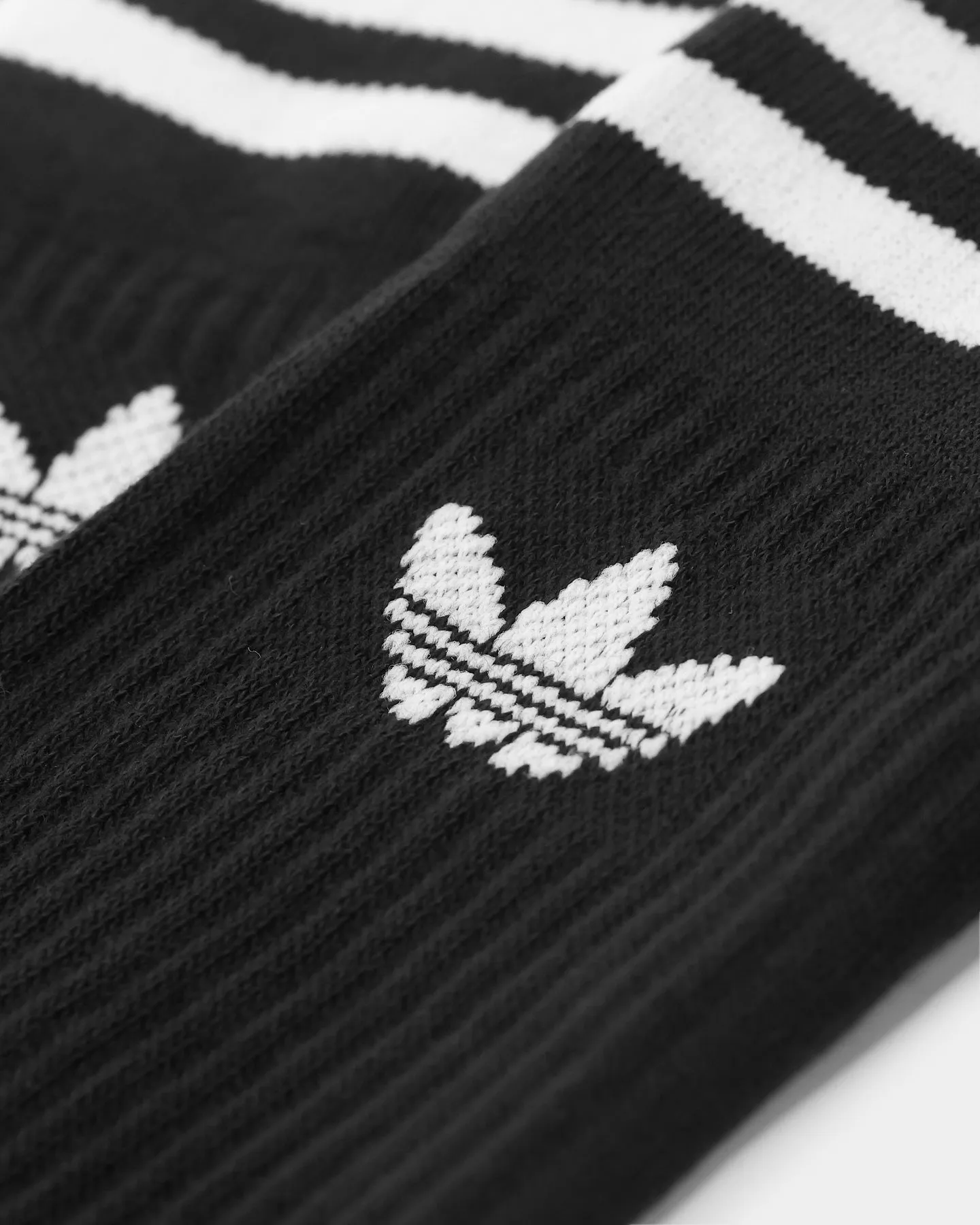 ADIDAS SOLID CREW SOCK 3 PACK BLACK/WHITE