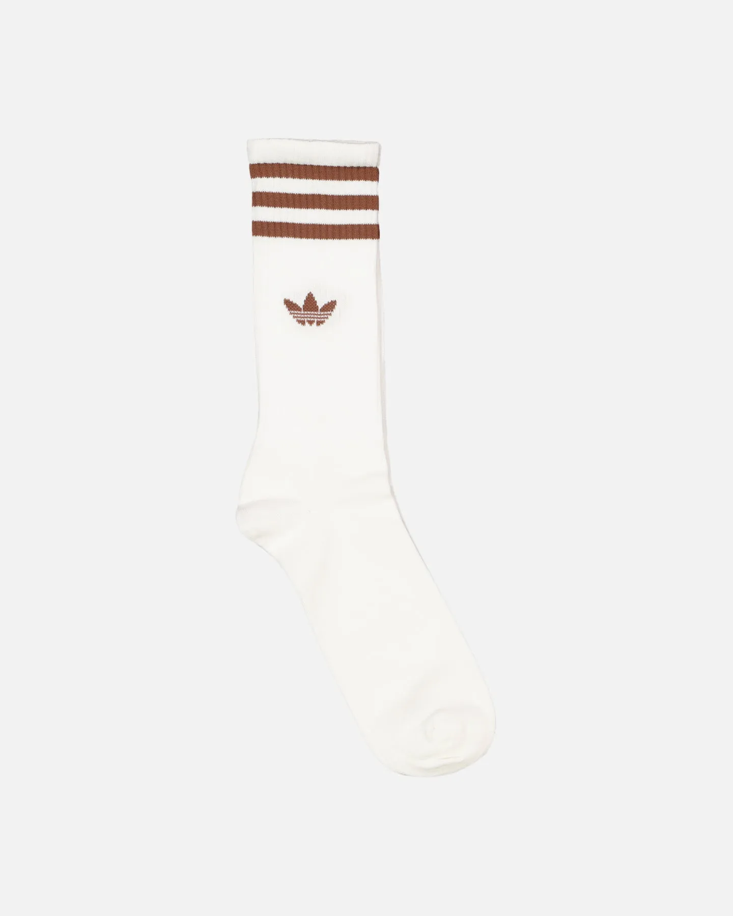 Adidas Solid Crew Socks 3 Pack White/Shadow Brown/Wonder White