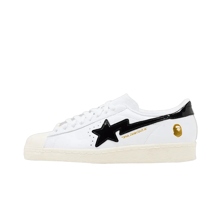 Adidas Superstar Vintage Bape White Black
