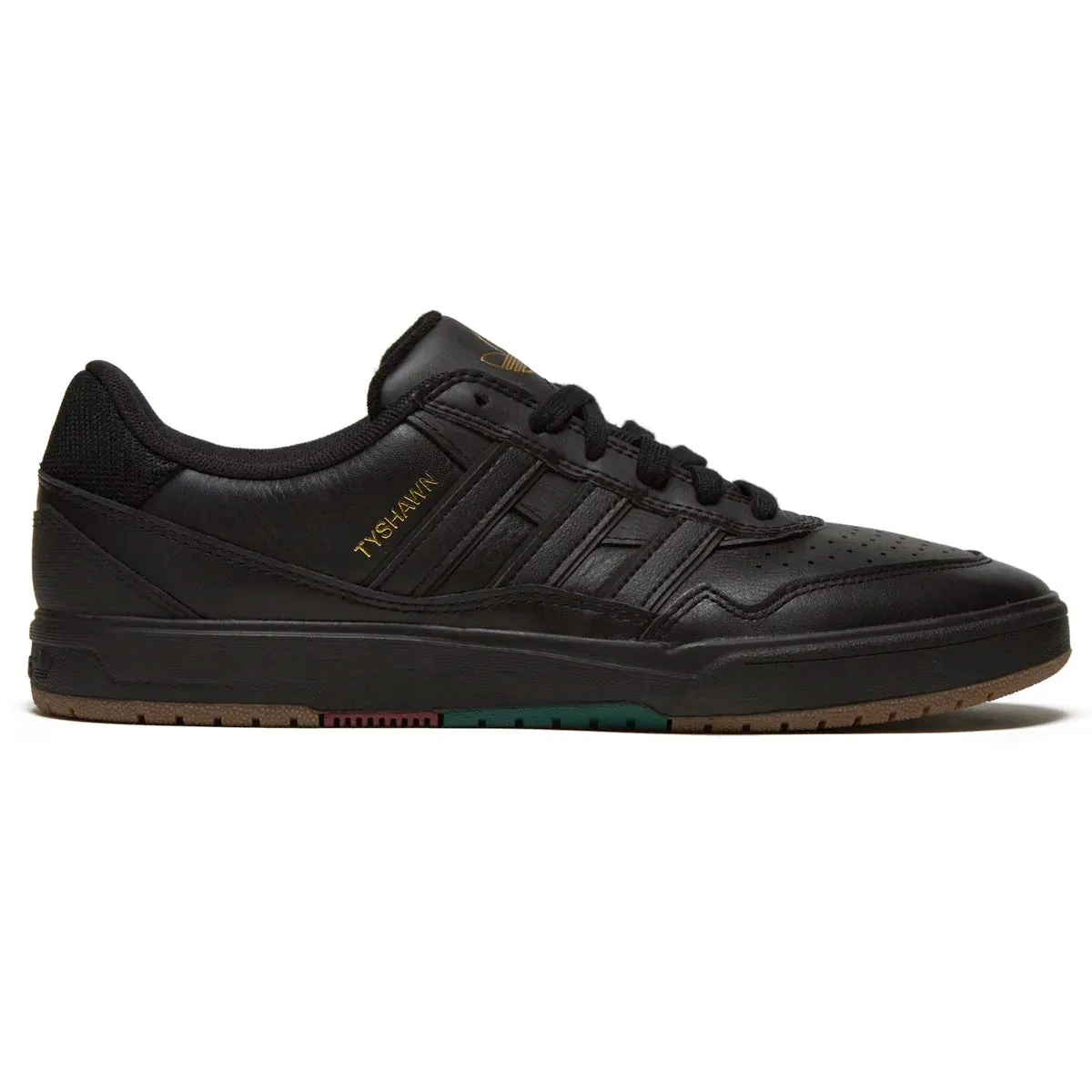 Adidas Tyshawn II Shoes - Black/Black/Court Green
