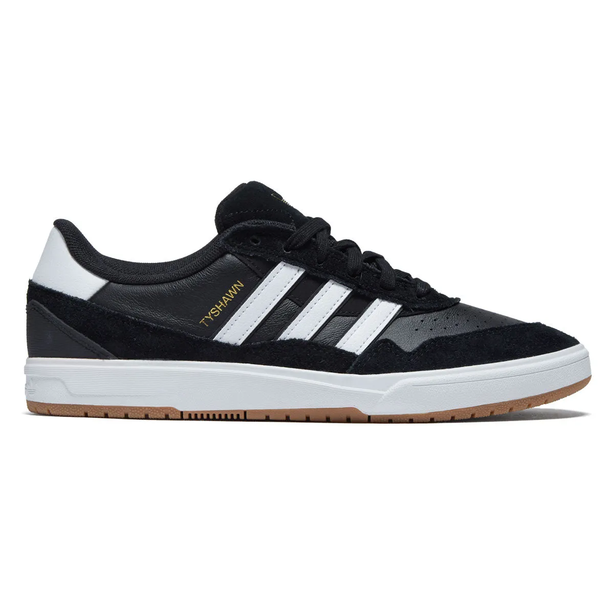 Adidas Tyshawn II Shoes - Core Black/Ftwr White/Gum Four