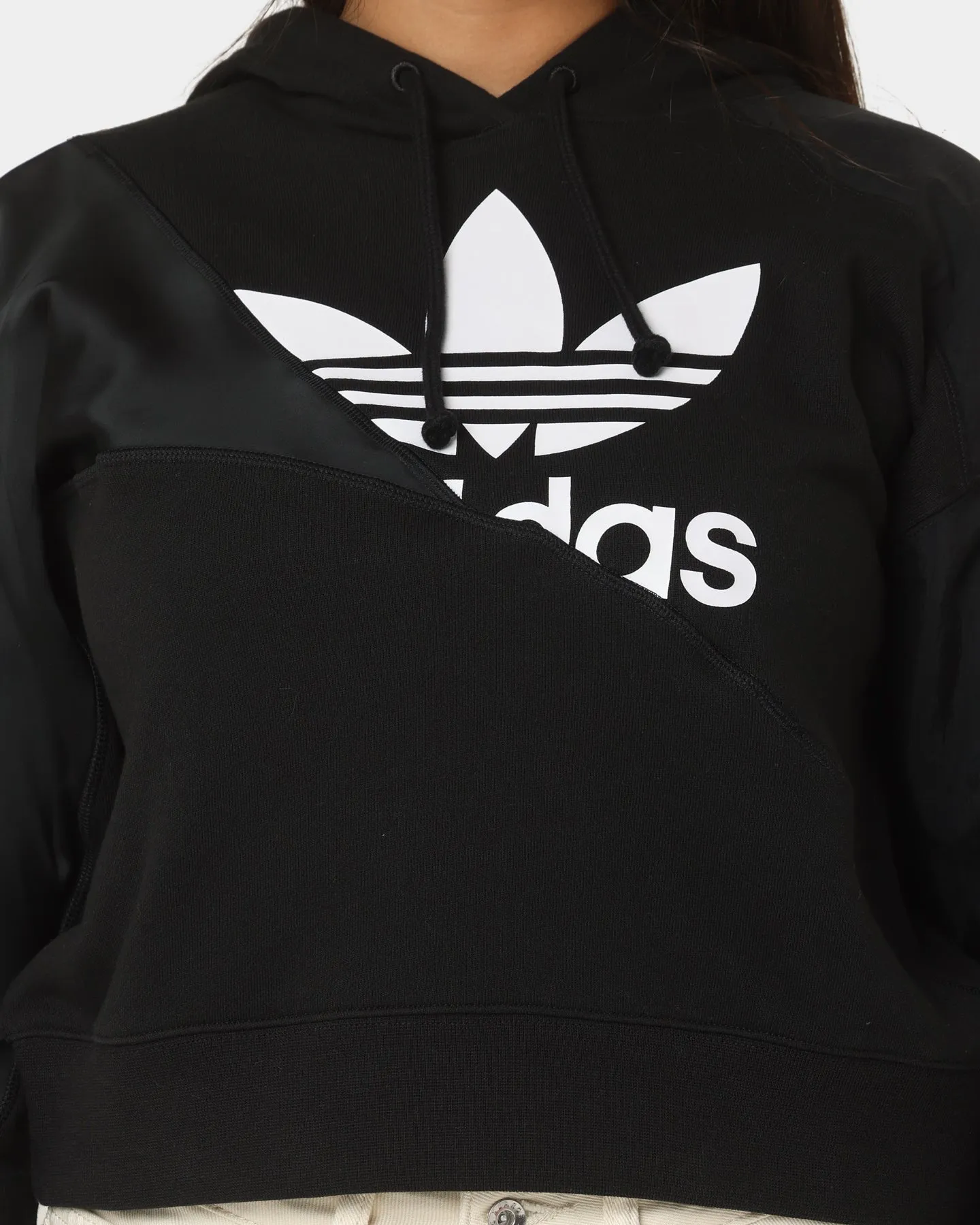 Adidas Women's Adicolor Split Trefoil Hoodie Black