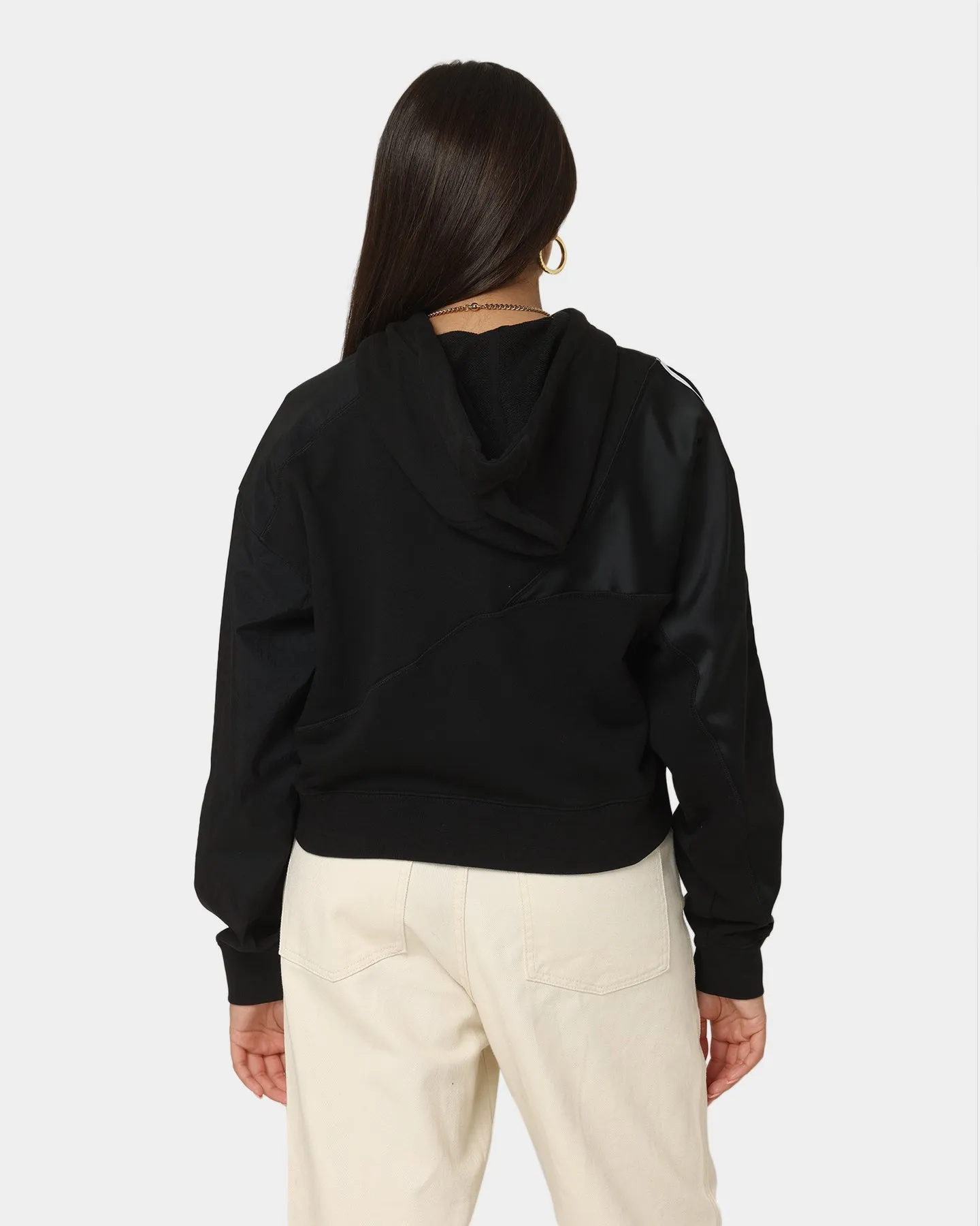 Adidas Women's Adicolor Split Trefoil Hoodie Black