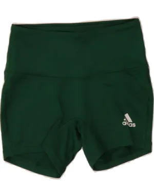 ADIDAS Womens Climalite Sport Shorts UK 4/6 XS  Green Polyester