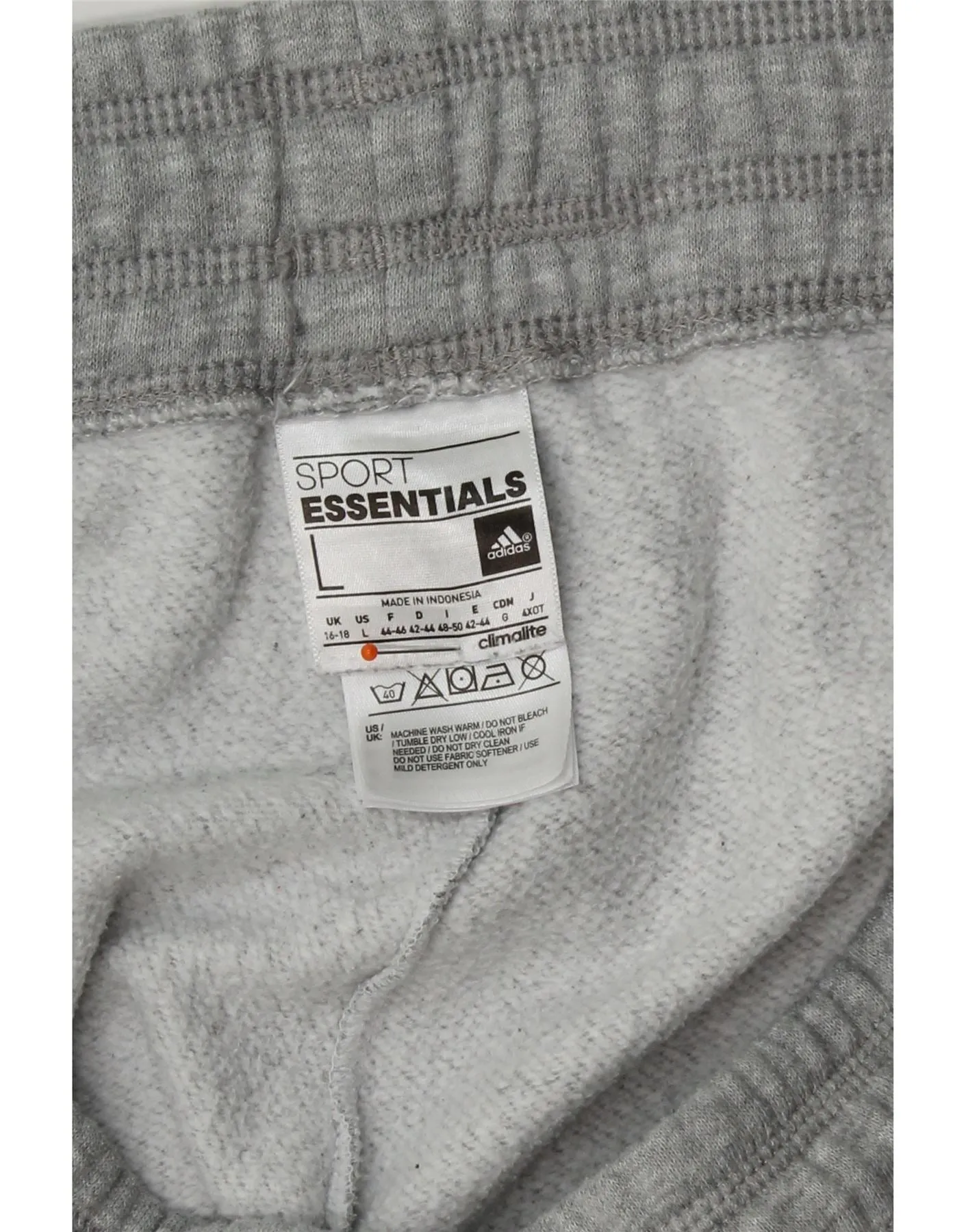 ADIDAS Womens Climalite Tracksuit Trousers Joggers UK 16/18 Large  Grey