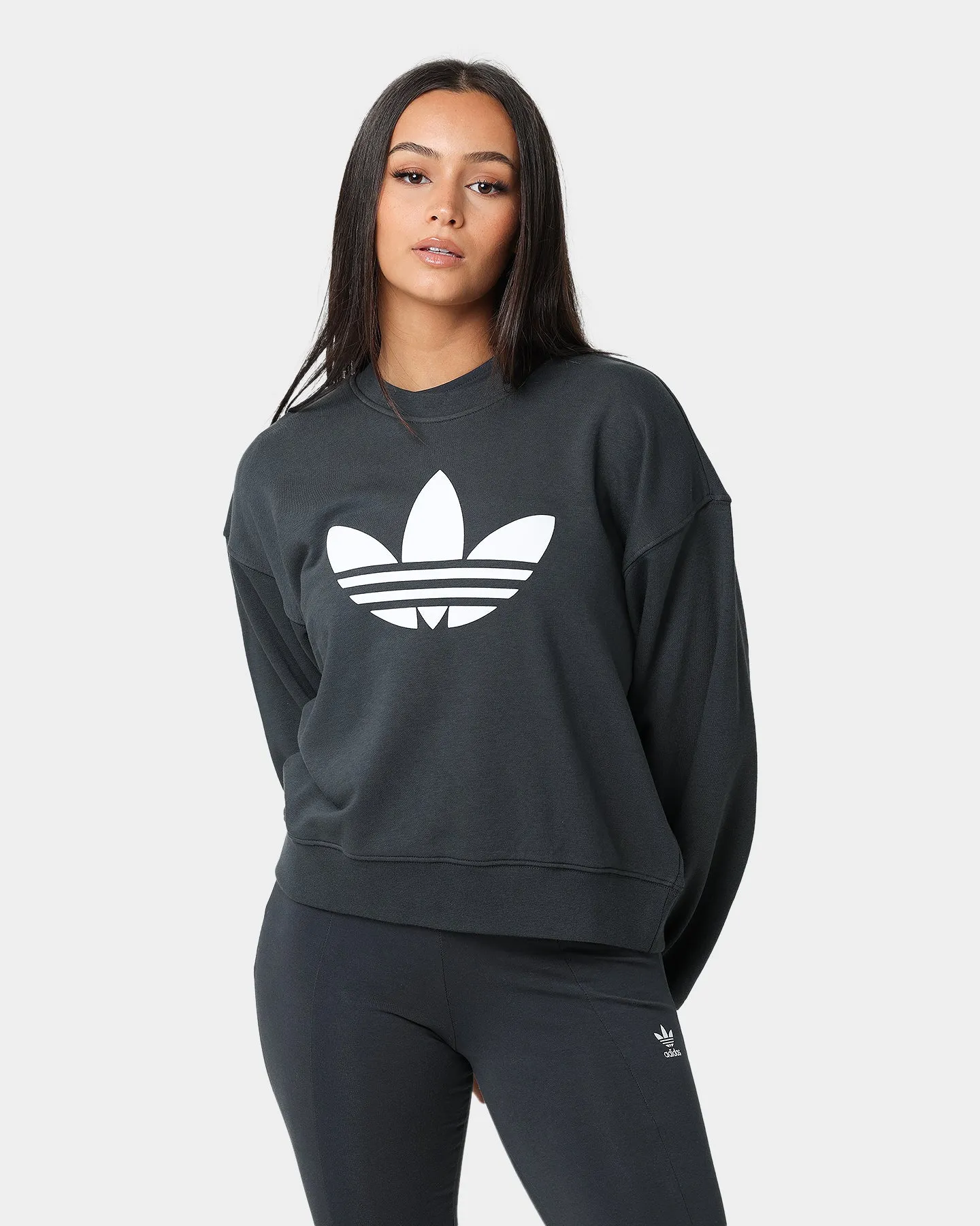 Adidas Women's Crew Sweatshirt Carbon