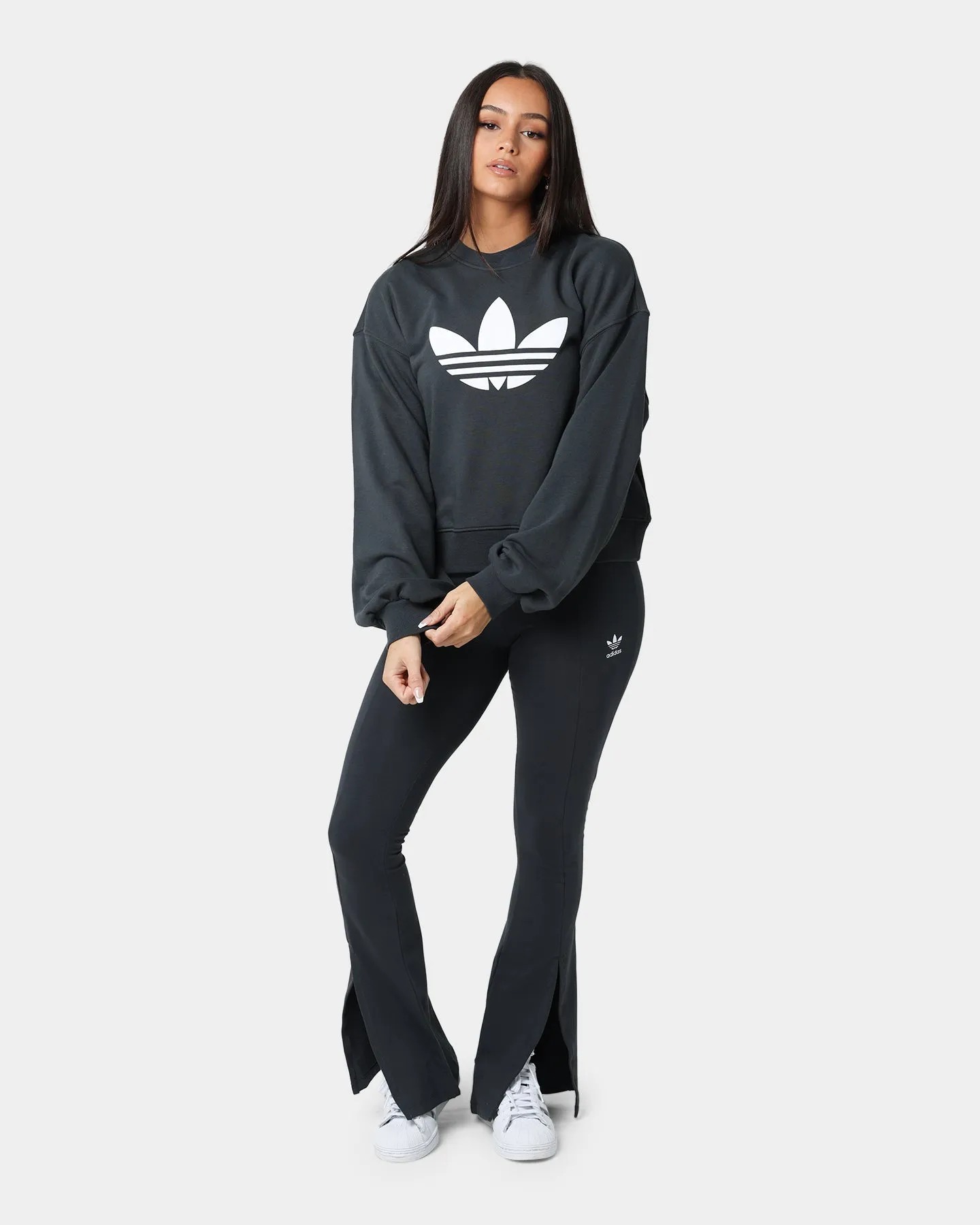 Adidas Women's Crew Sweatshirt Carbon