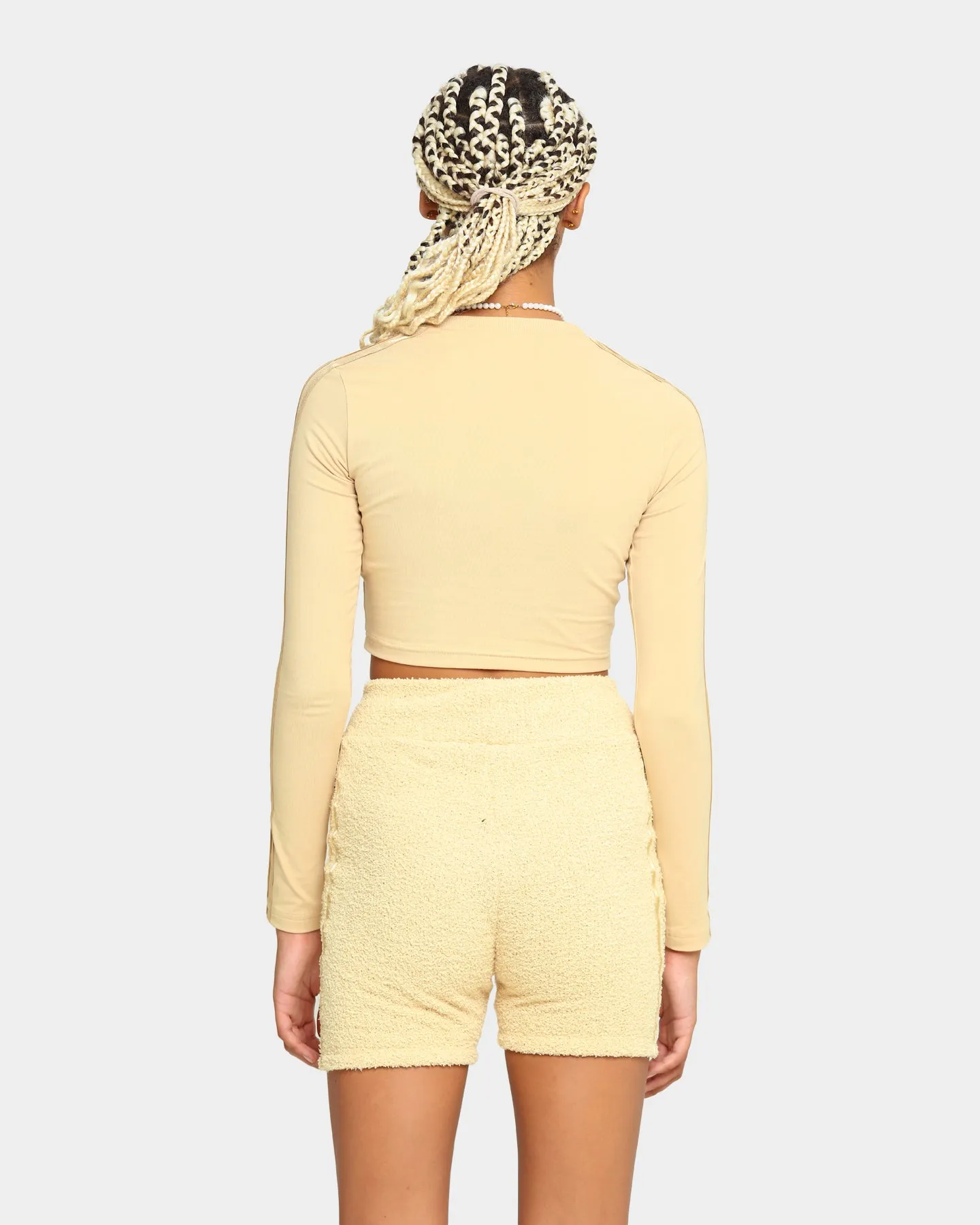 Adidas Women's Cropped Long Sleeve T-Shirt Hazy Beige
