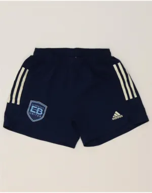 ADIDAS Womens Graphic Sport Shorts UK 4/6 XS  Navy Blue Polyester