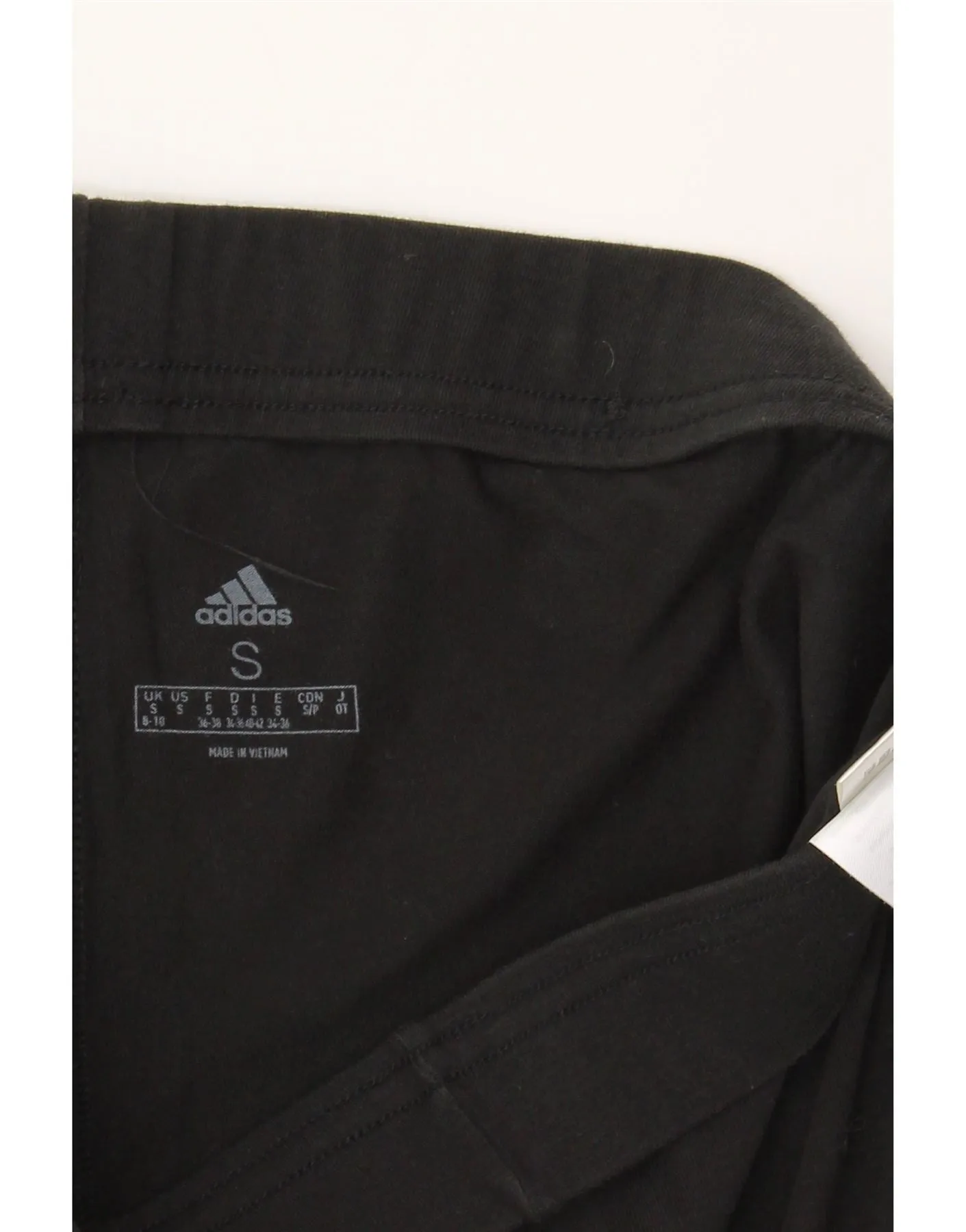 ADIDAS Womens Leggings UK 8/10 Small Black Cotton