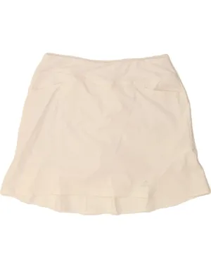 ADIDAS Womens Skort UK 14 Large  Off White Polyester