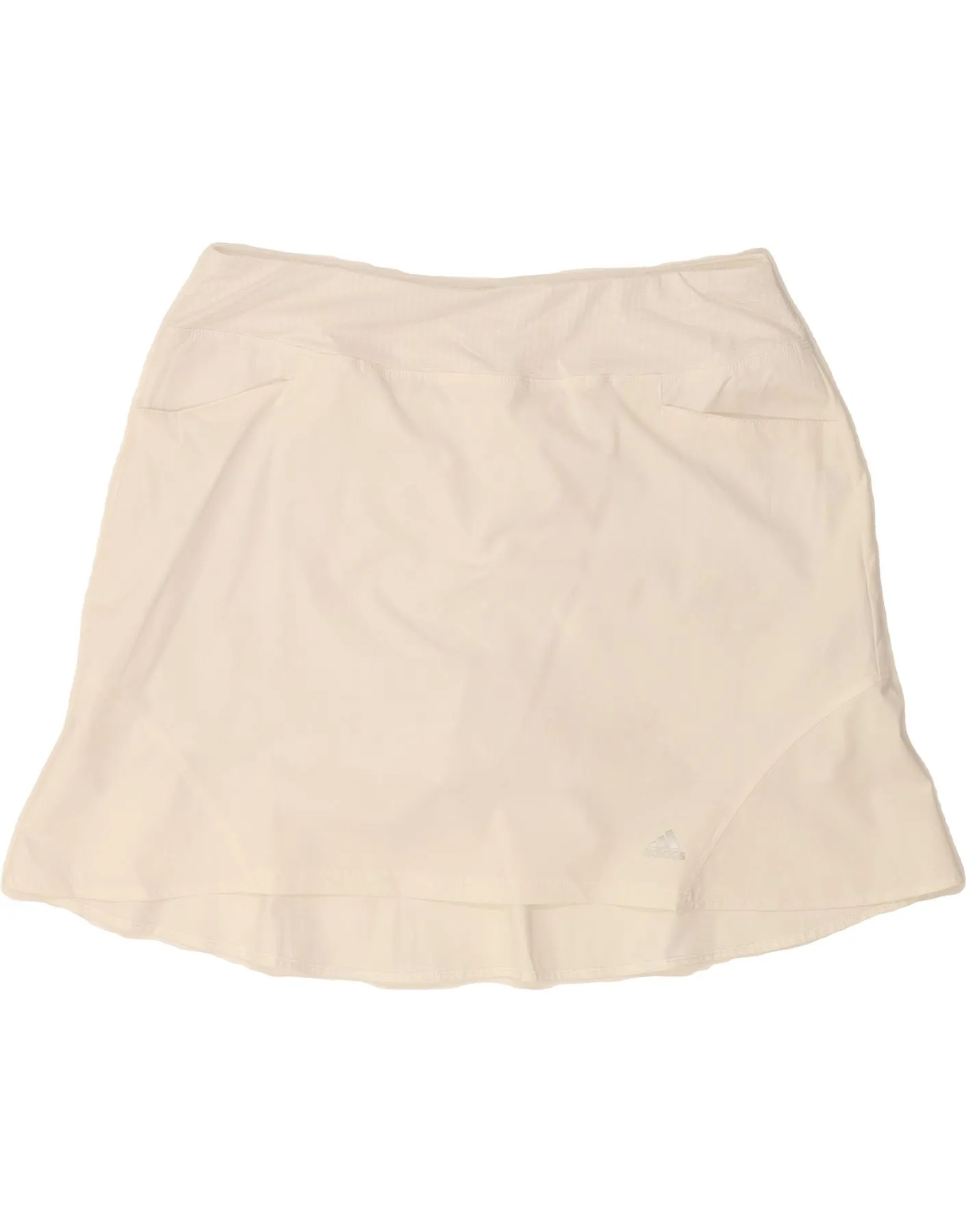 ADIDAS Womens Skort UK 14 Large  Off White Polyester