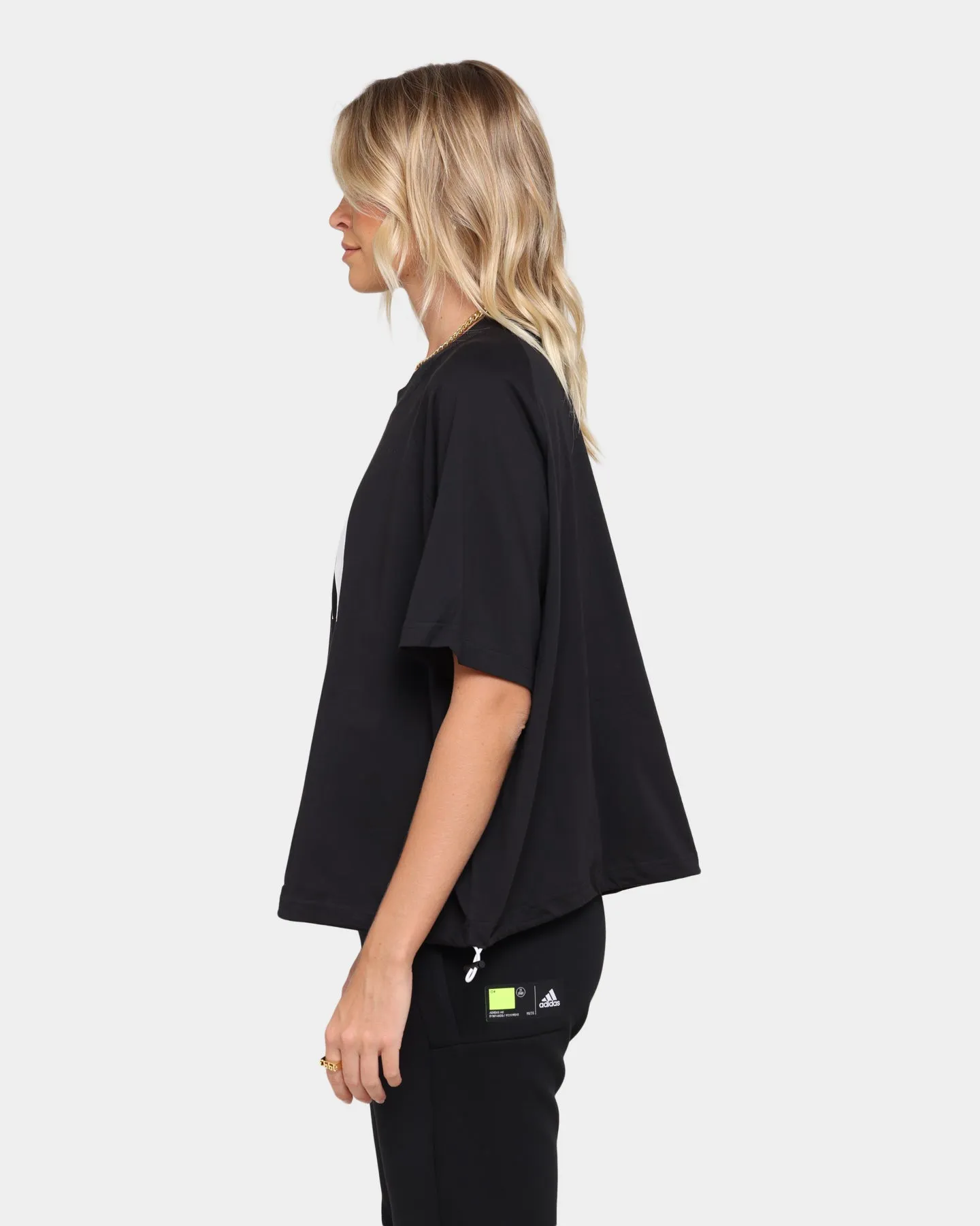 Adidas Women's Stripe Logo T-Shirt Black