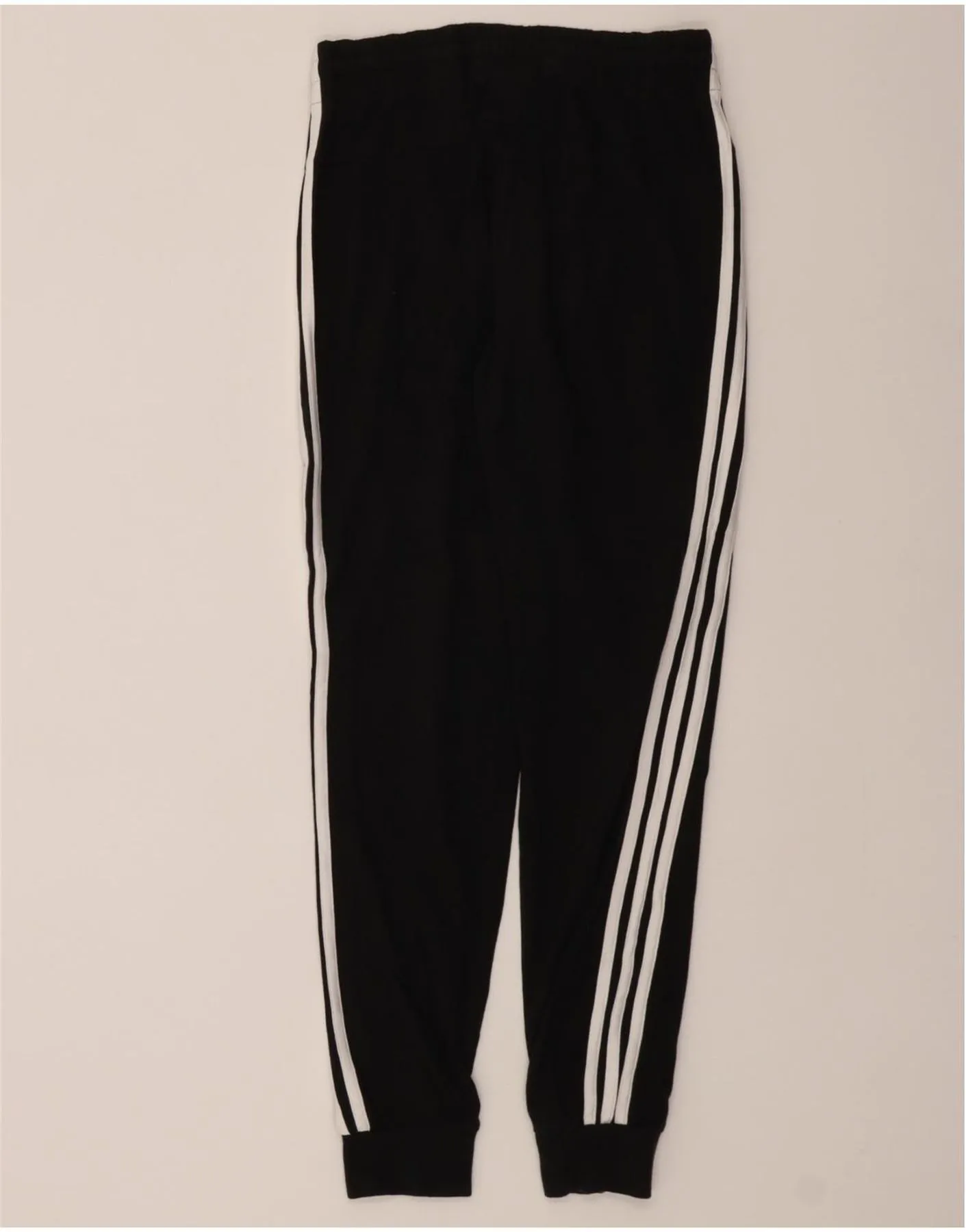 ADIDAS Womens Tracksuit Trousers Joggers UK 8/10 Small  Black Cotton