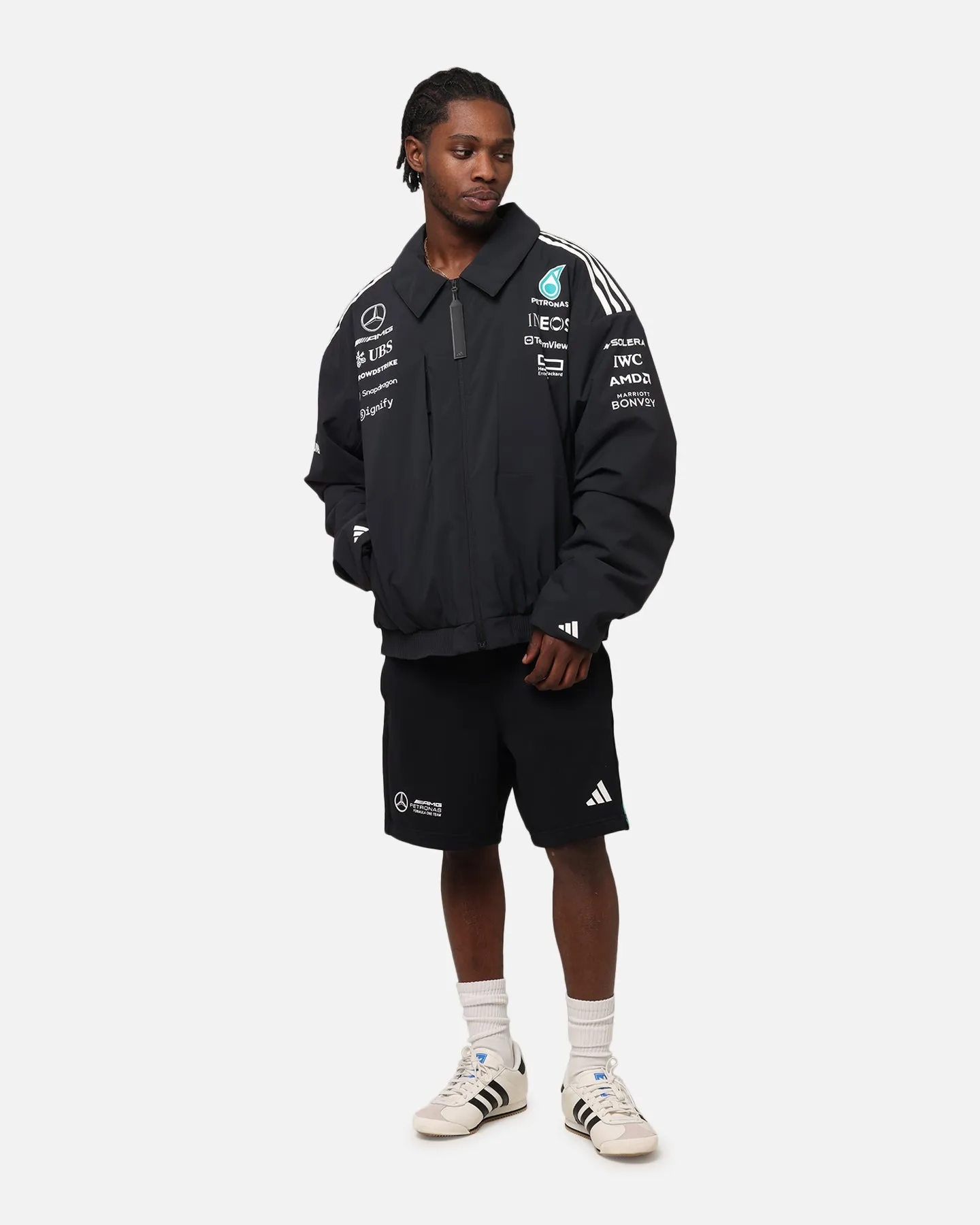 adidas x Mercedes-AMG PETRONAS Formula One F1 2025 Team Jacket Black/White