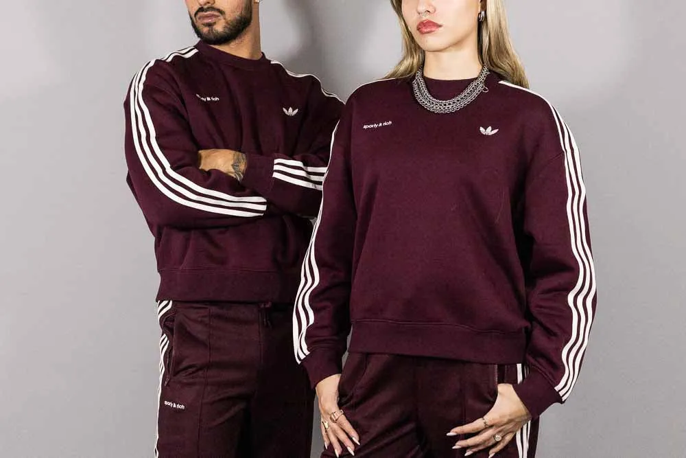 adidas x Sporty & Rich Sweatshirt 'Maroon'