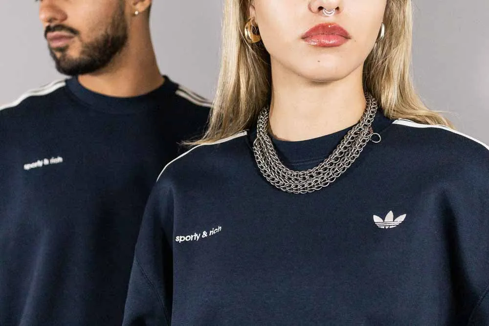 adidas x Sporty & Rich Sweatshirt 'Navy'