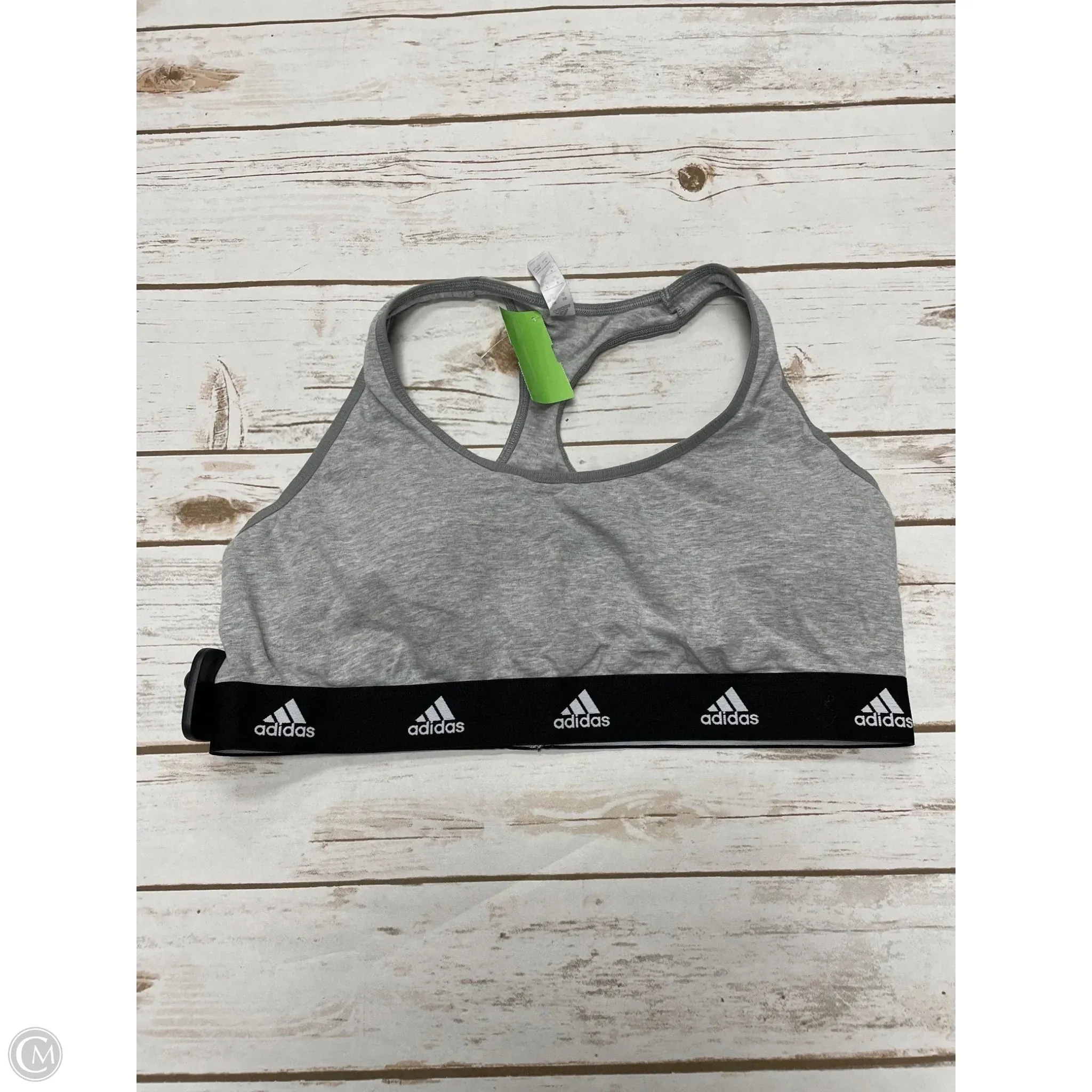 Athletic Bra By Adidas In Grey, Size: Xl