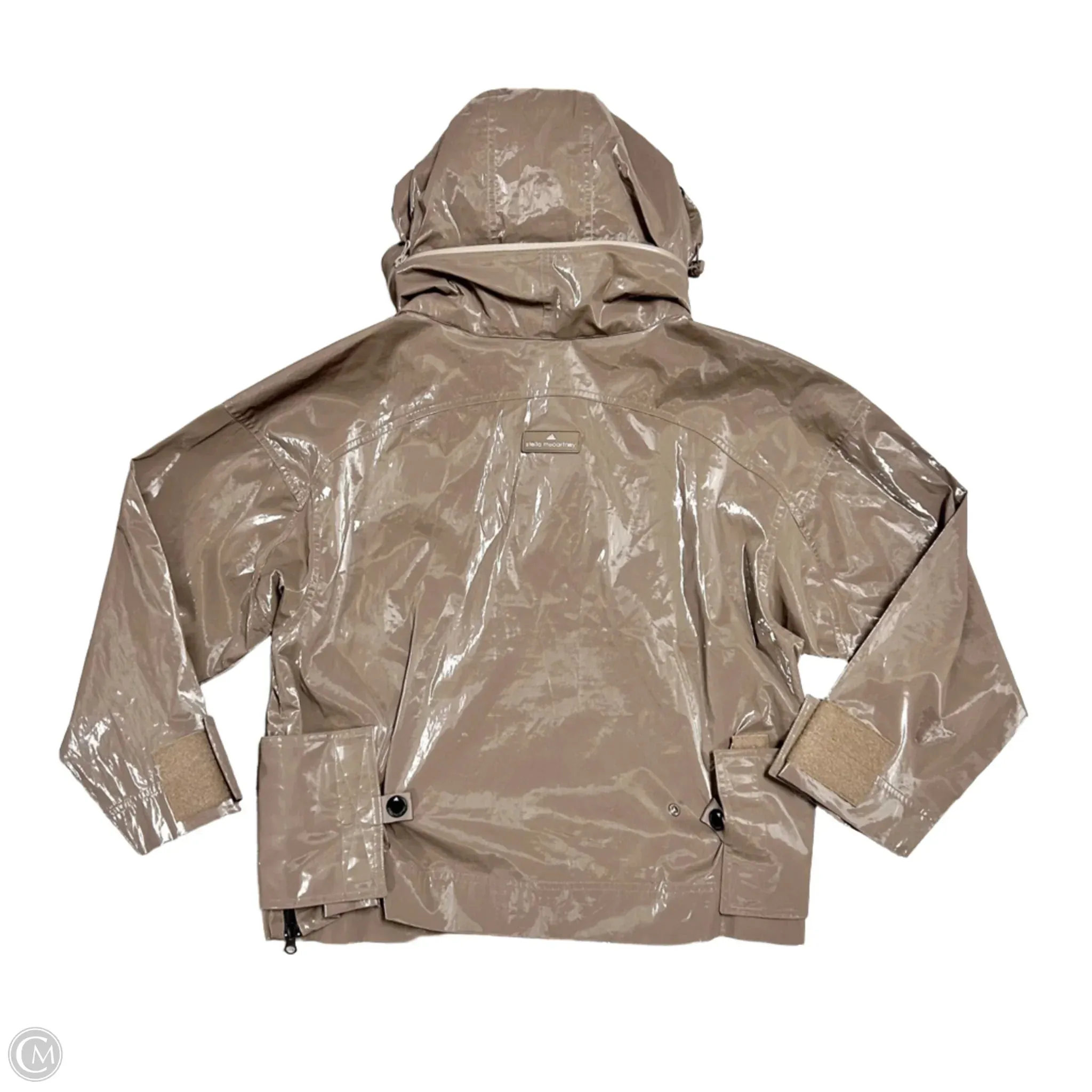 Athletic Jacket By Adidas In Taupe, Size: M
