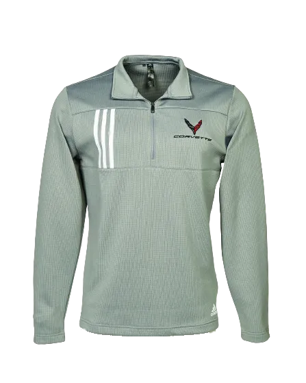 Corvette C8 Adidas 3-Stripe 1/4 Zip