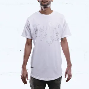 For Sale Silver Curved Hem T Shirt