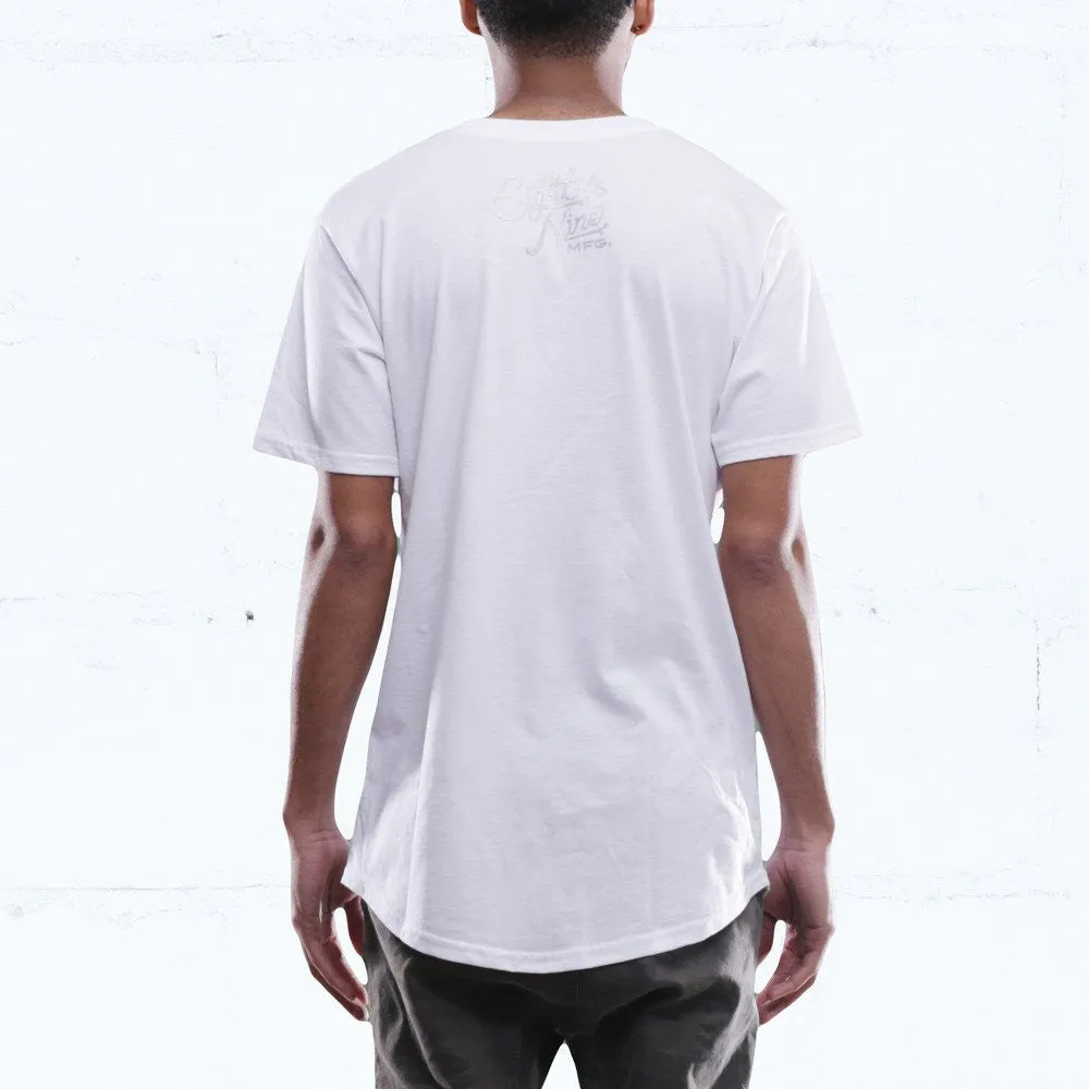For Sale Silver Curved Hem T Shirt