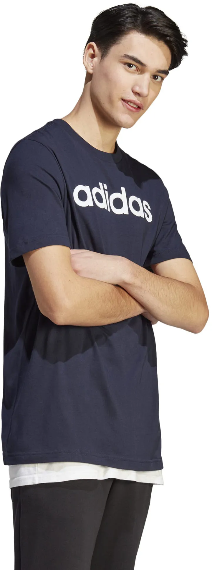 Men's Essentials Single Jersey Linear Embroidered Logo T-Shirt