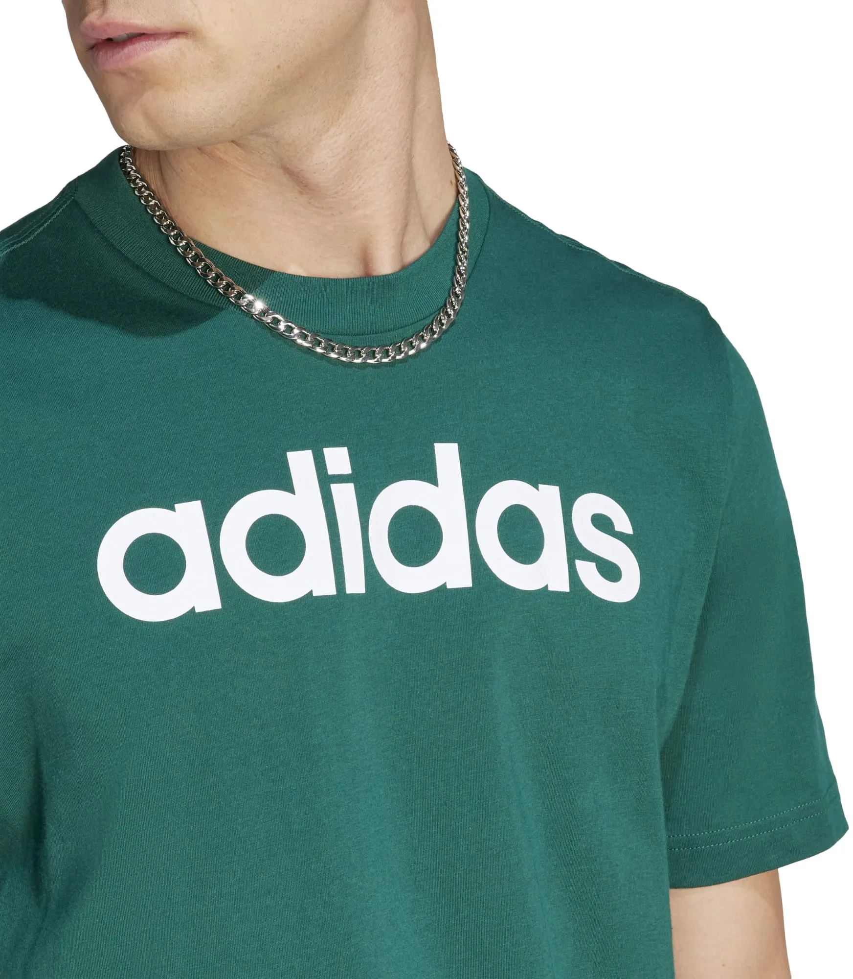Men's Essentials Single Jersey Linear Embroidered Logo T-Shirt