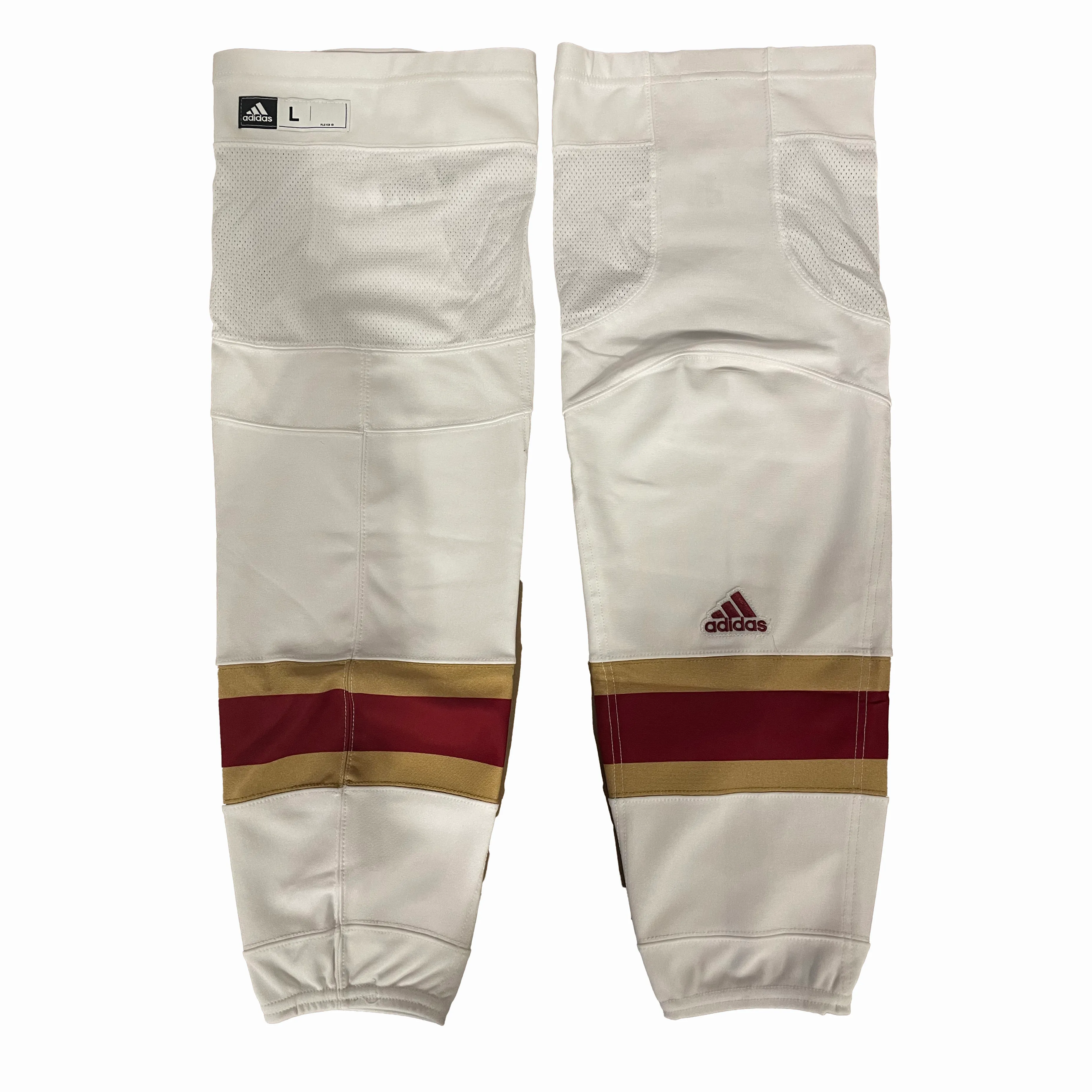 NCAA - Used Adidas Hockey Socks (White/Red/Gold)