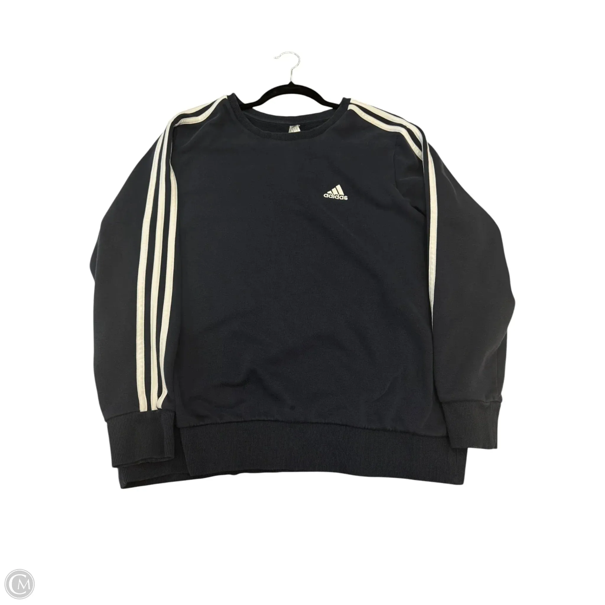 Sweatshirt Crewneck By Adidas In Navy, Size: 1x