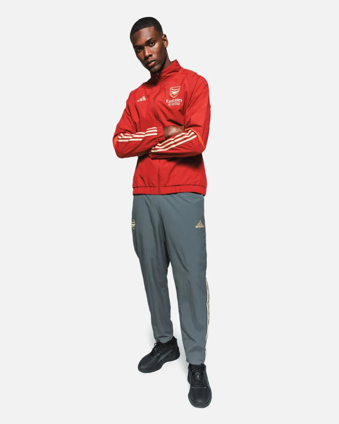 Veste de survêtement Arsenal - Rouge/Doré