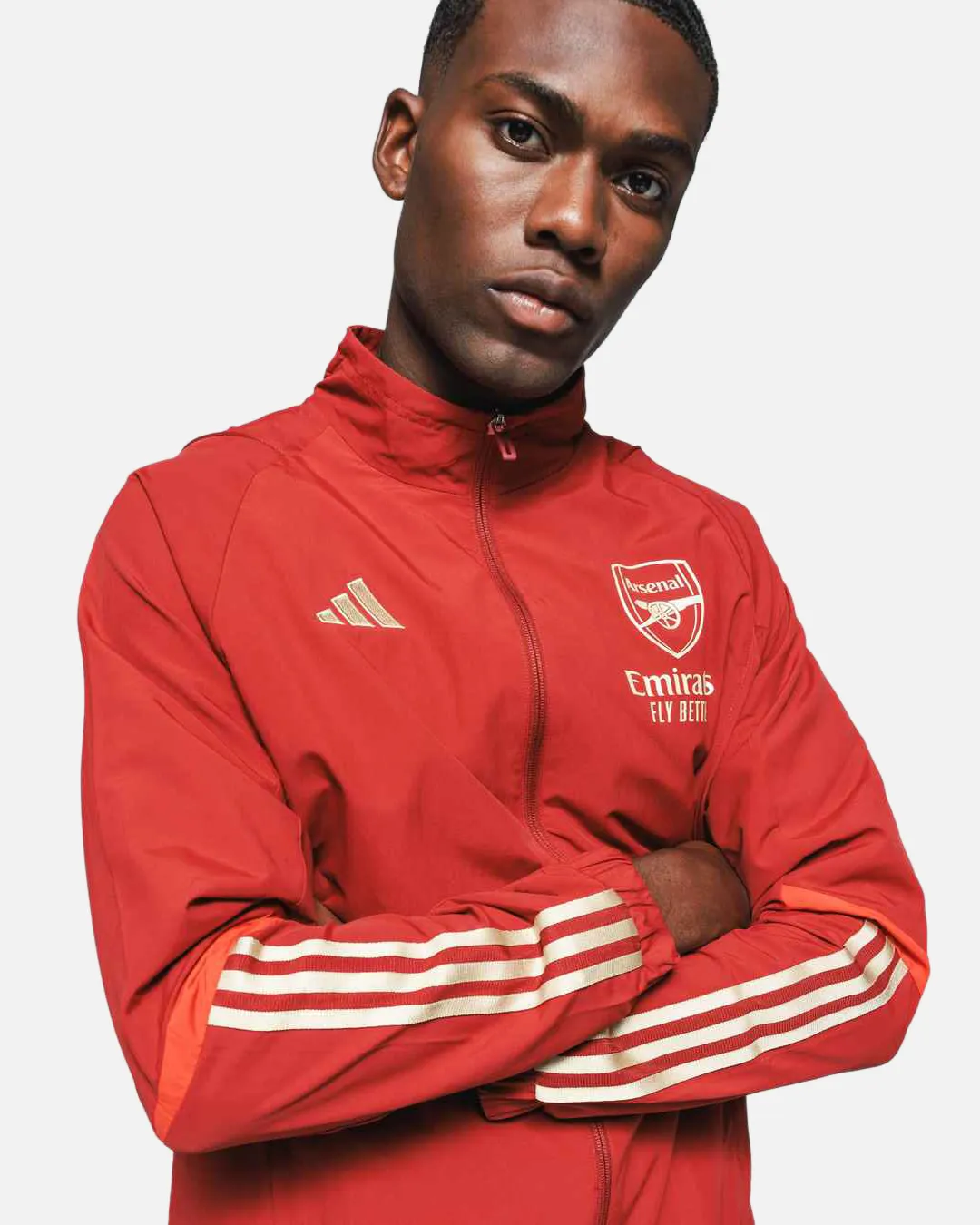 Veste de survêtement Arsenal - Rouge/Doré