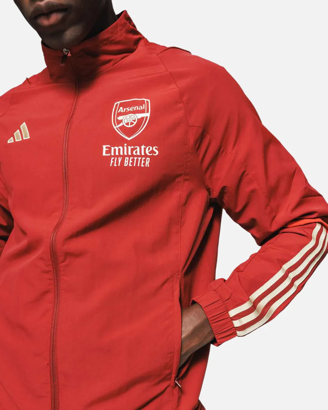 Veste de survêtement Arsenal - Rouge/Doré
