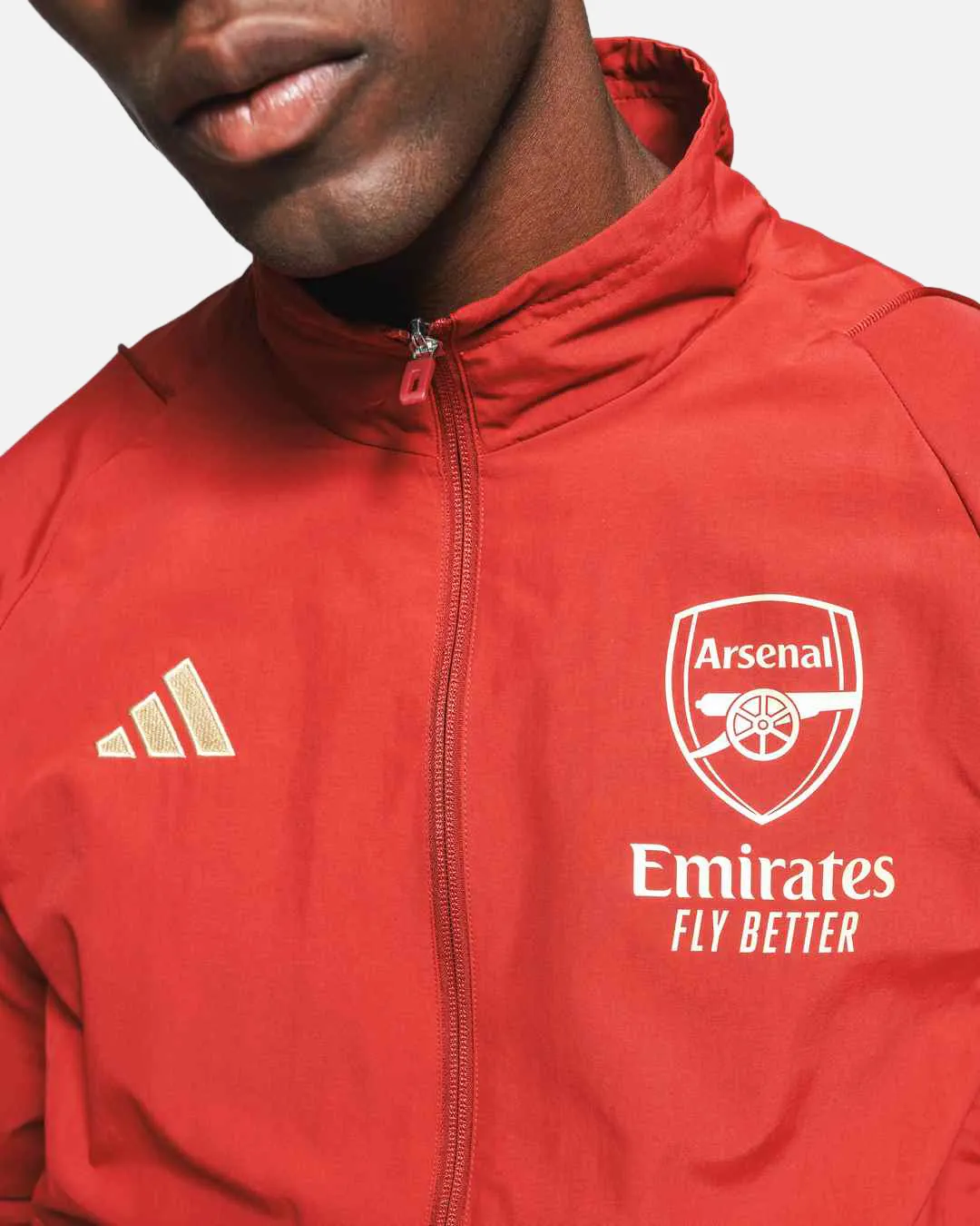 Veste de survêtement Arsenal - Rouge/Doré
