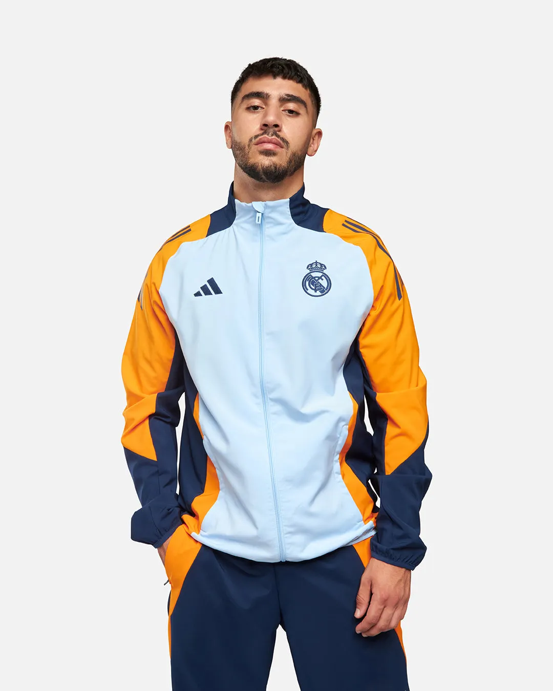 Veste de survêtement Real Madrid 2024/2025 - Bleu/Jaune