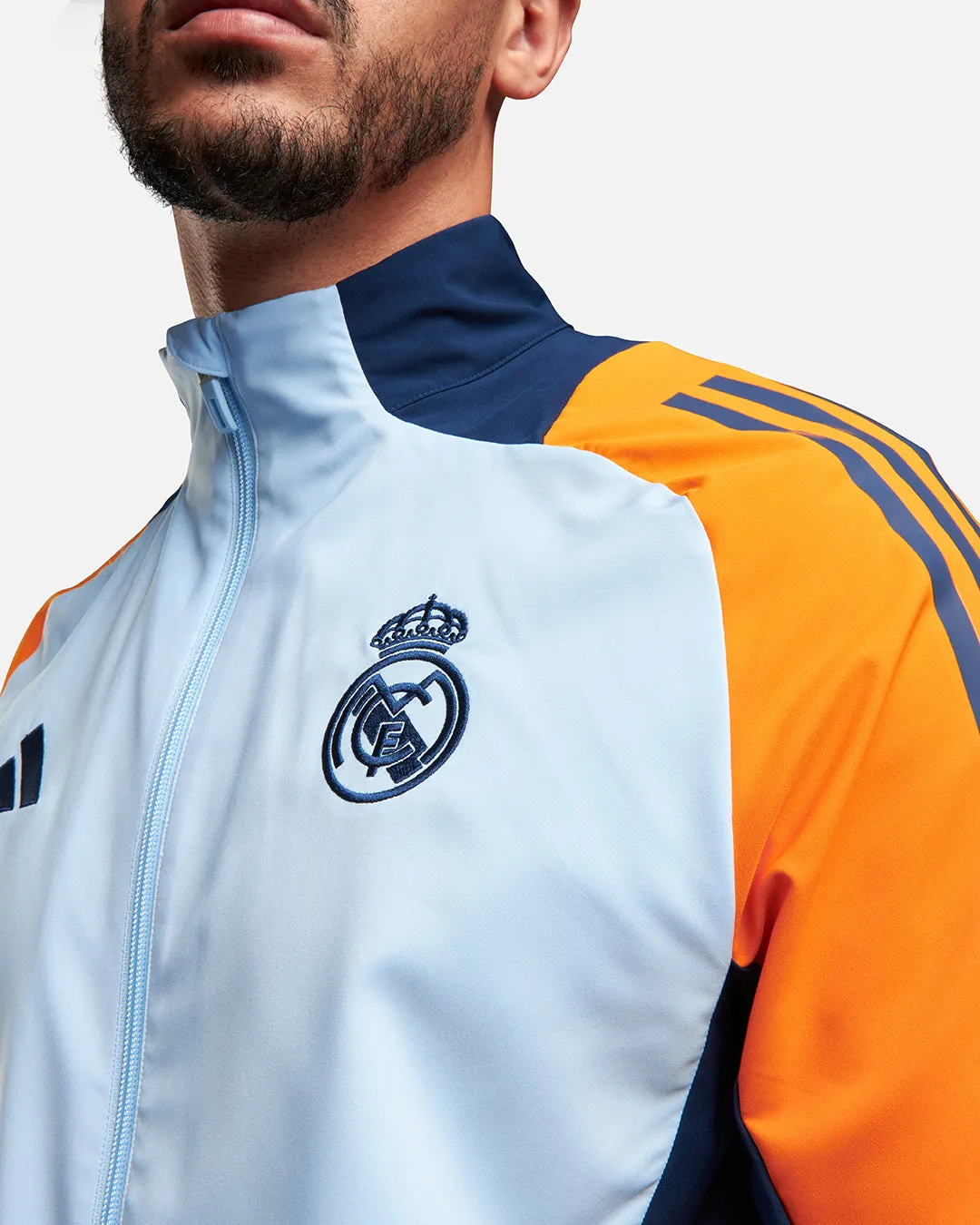 Veste de survêtement Real Madrid 2024/2025 - Bleu/Jaune